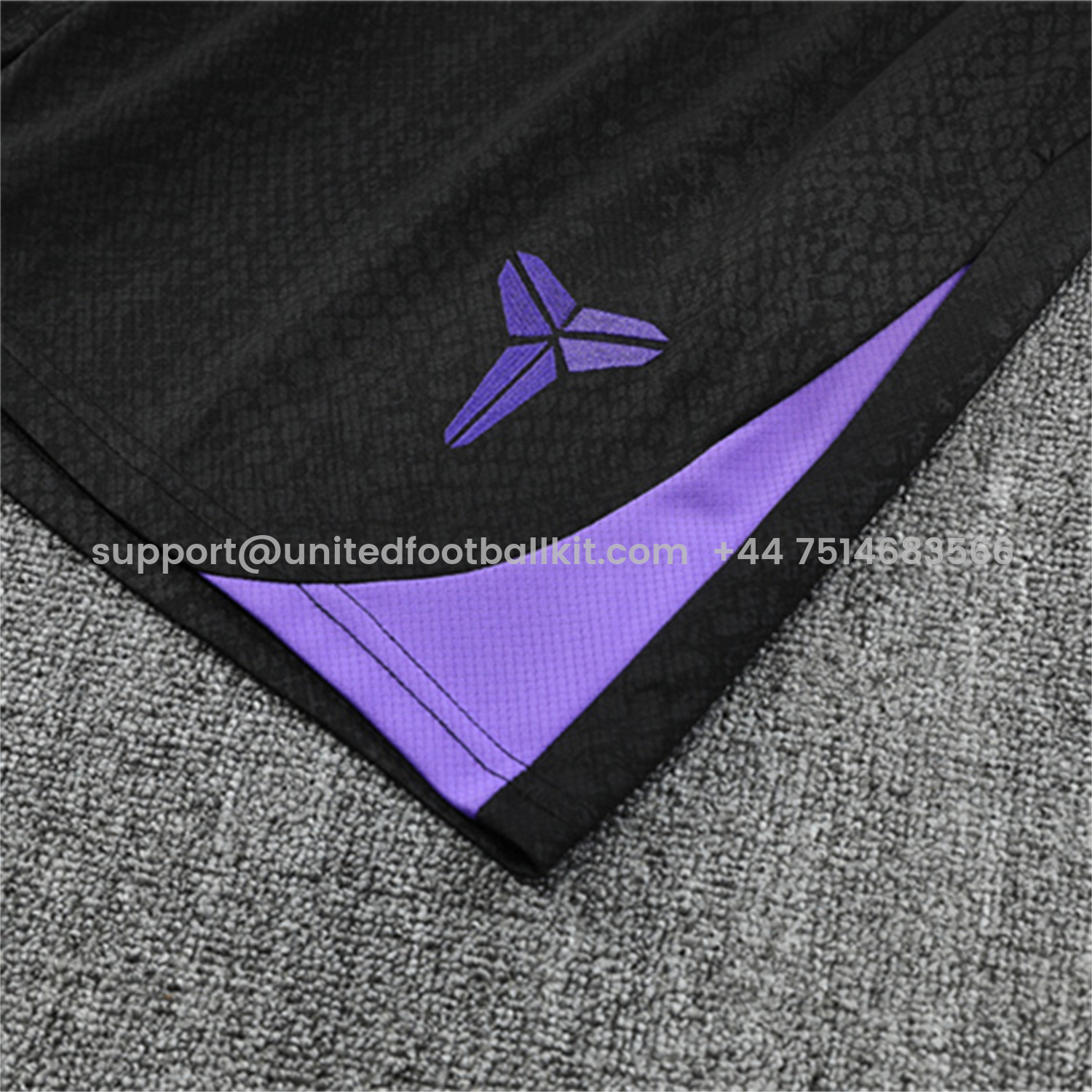 Unitedfootballkit.com | Barcelona 25-26 X KB Short-Sleeve Training Set - Black Blue Top & Black Shorts -Customize Name, Number and Patch | Worldwide Shipping