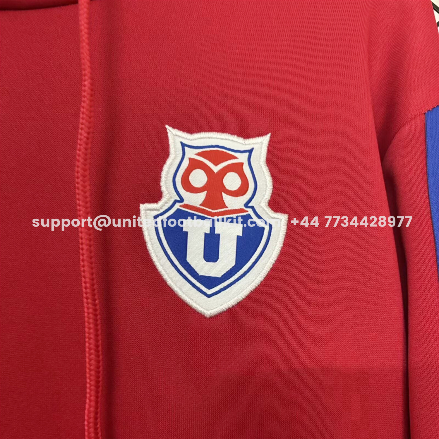 Unitedfootballkit.com | Universidad de Chile 2026 Red Unisex Pullover Hoodie -Customize Name, Number and Patch | Worldwide Shipping