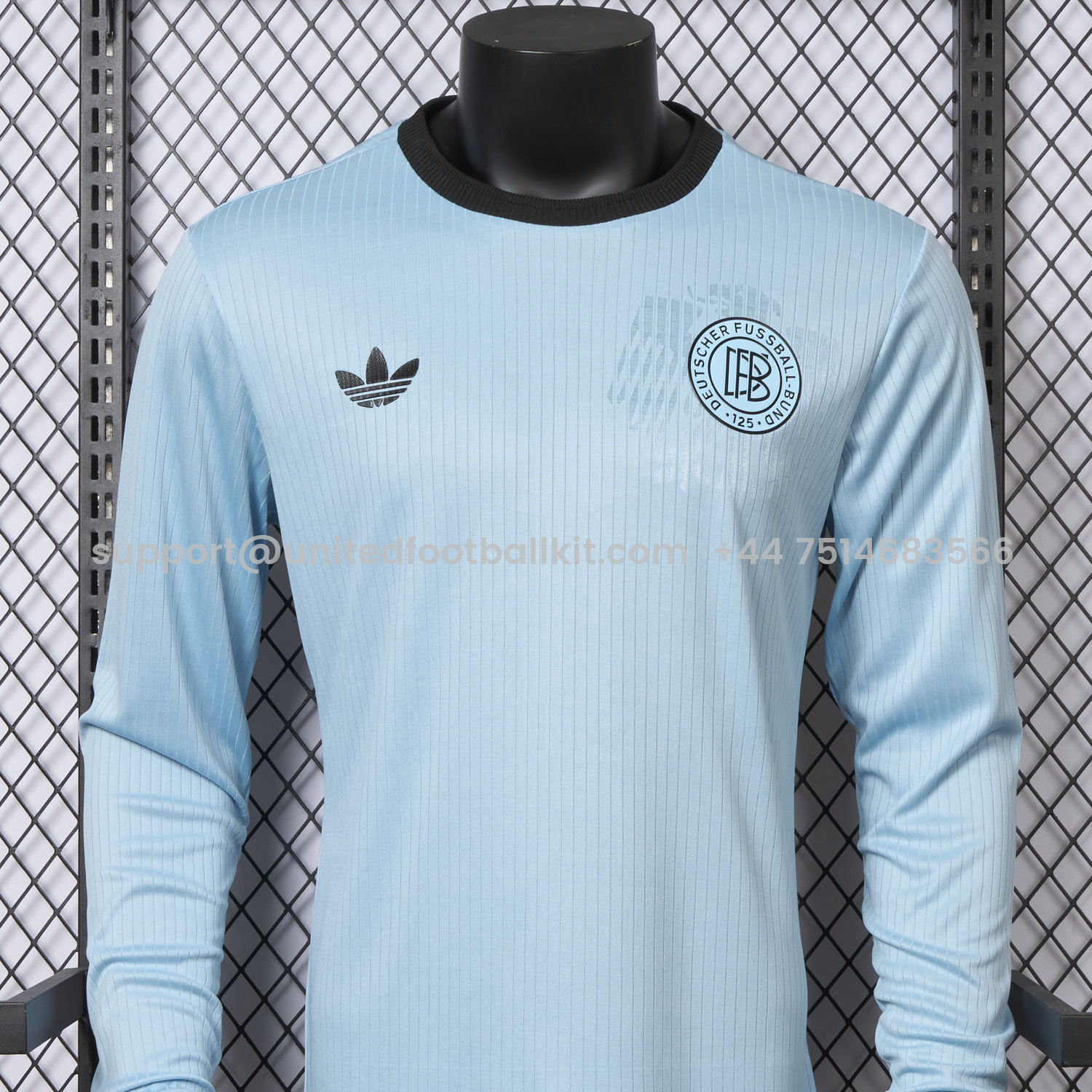 Unitedfootballkit.com | Germany 2025 125-Year Anniversary GK Blue Long Sleeve Jersey - Player Version -Customize Name, Number and Patch | Worldwide Shipping