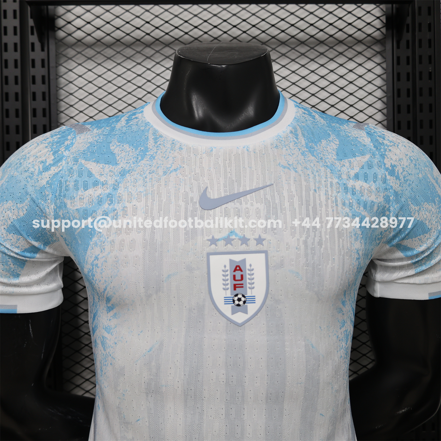 Unitedfootballkit.com | Uruguay 2026 White With Blue Special Jersey - Player Version -Customize Name, Number and Patch | Worldwide Shipping
