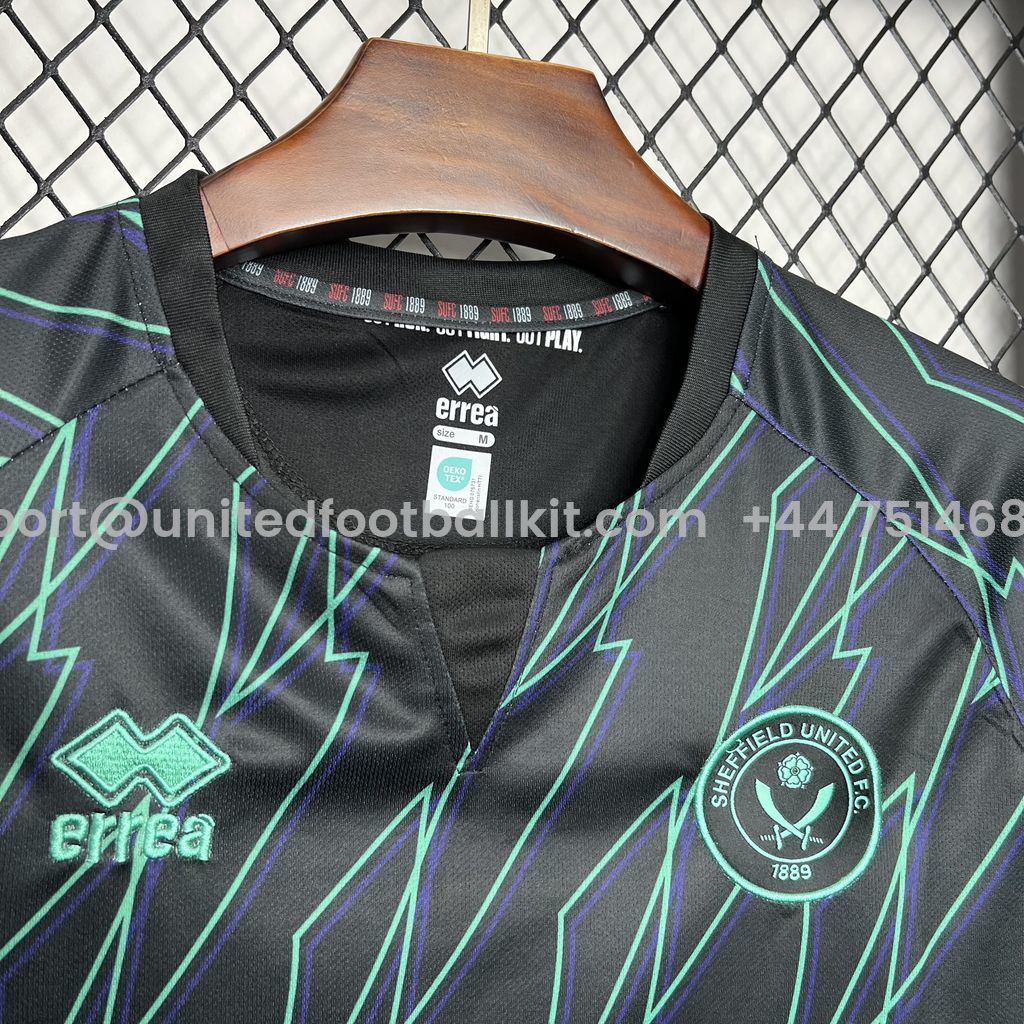 Unitedfootballkit.com | Sheffield United 24-25 Away Jersey -Customize Name, Number and Patch | Worldwide Shipping