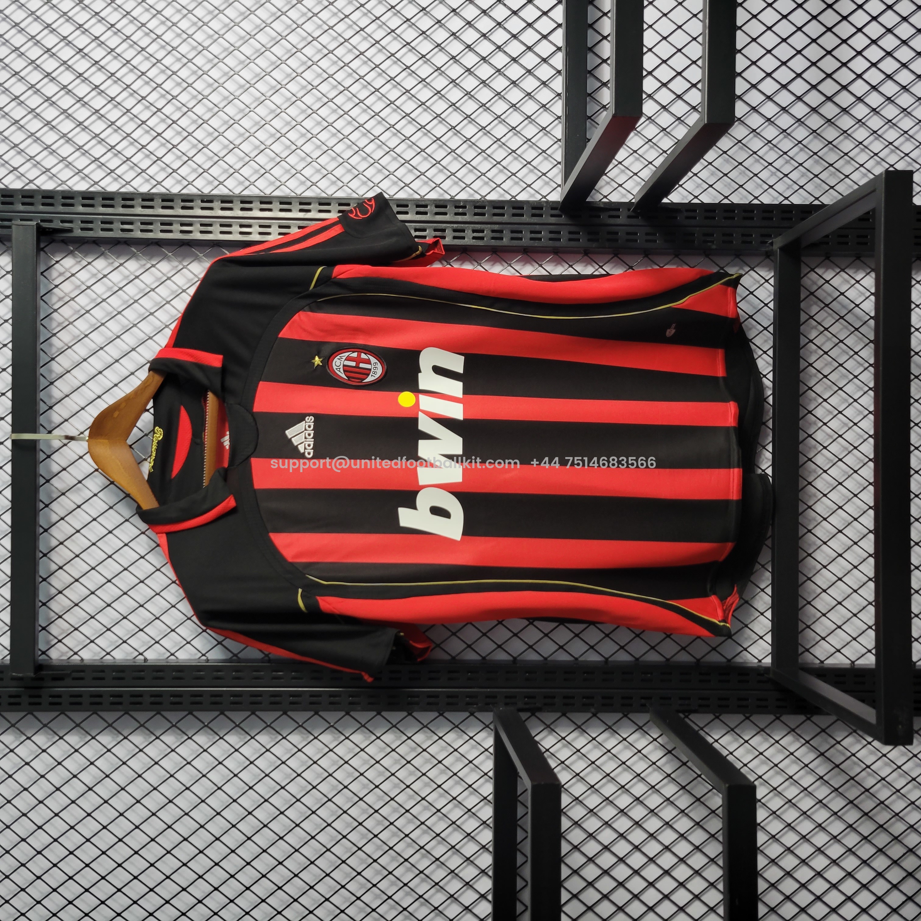 Unitedfootballkit.com | Retro AC Milan 06-07 Home Stadium Jersey -Customize Name, Number and Patch | Worldwide Shipping