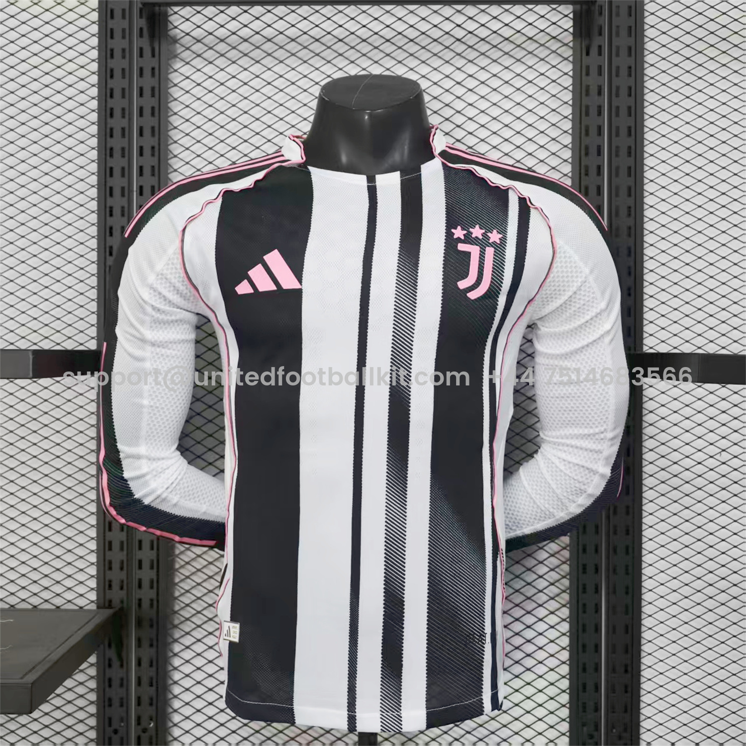 Unitedfootballkit.com | Juventus 25-26 Home Unsponsored Long Sleeves Jersey - Player Version -Customize Name, Number and Patch | Worldwide Shipping