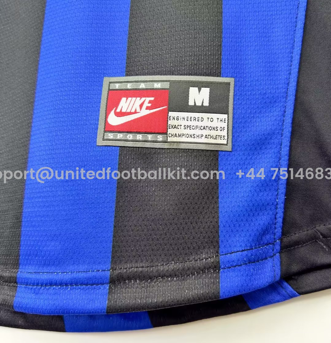 Unitedfootballkit.com | Retro Inter Milan 98-99 Home Stadium Jersey -Customize Name, Number and Patch | Worldwide Shipping