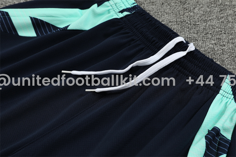 Unitedfootballkit.com | Real Madrid 24-25 Short-Sleeve Training Kids Kit - Lake Blue -Customize Name, Number and Patch | Worldwide Shipping