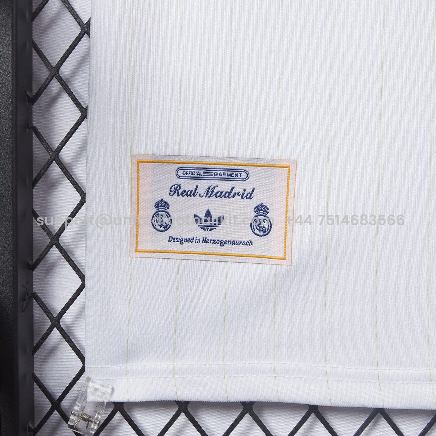 Unitedfootballkit.com | Real Madrid 25-26 Trefoil White Travel Jersey - Player Version -Customize Name, Number and Patch | Worldwide Shipping