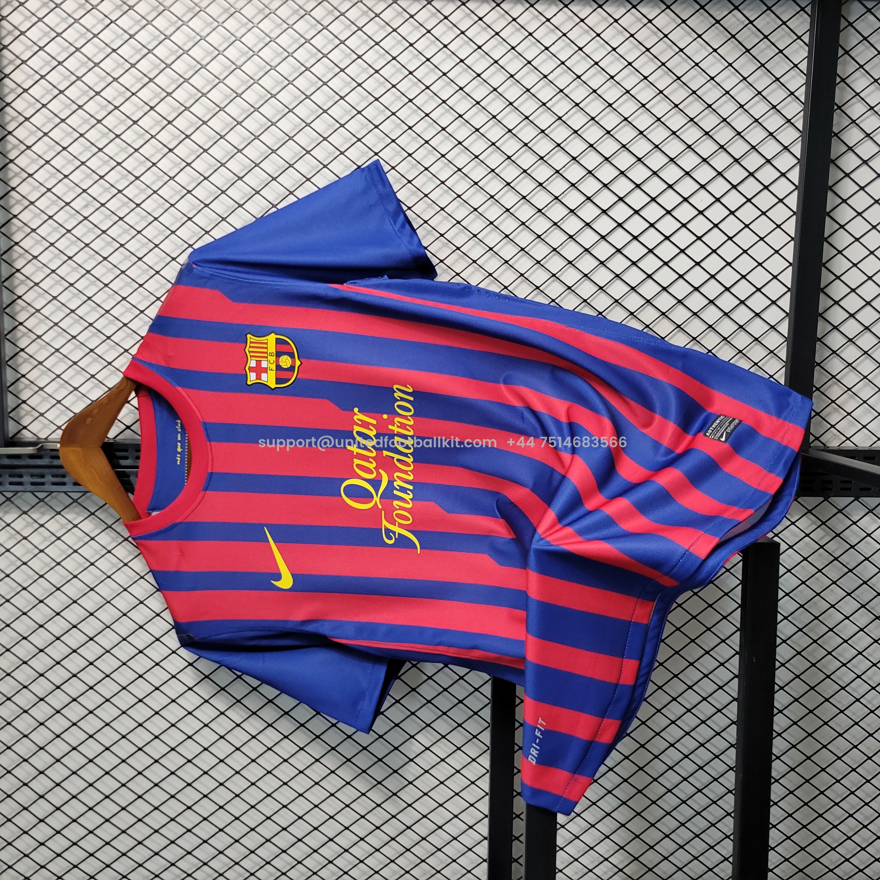 Unitedfootballkit.com | Retro Barcelona 11-12 Home Stadium Jersey -Customize Name, Number and Patch | Worldwide Shipping