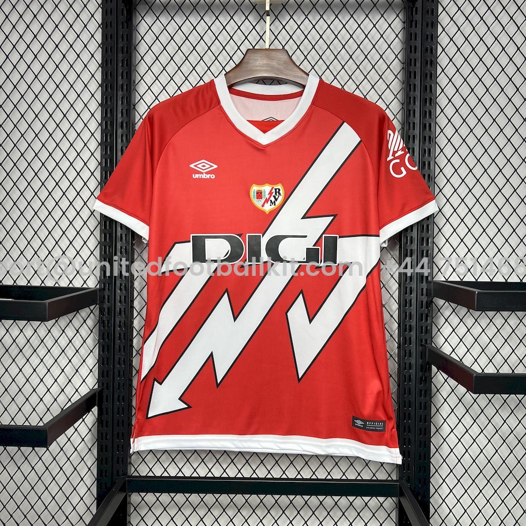Unitedfootballkit.com | Rayo Vallecano 24-25 Away Jersey - Fans Version -Customize Name, Number and Patch | Worldwide Shipping