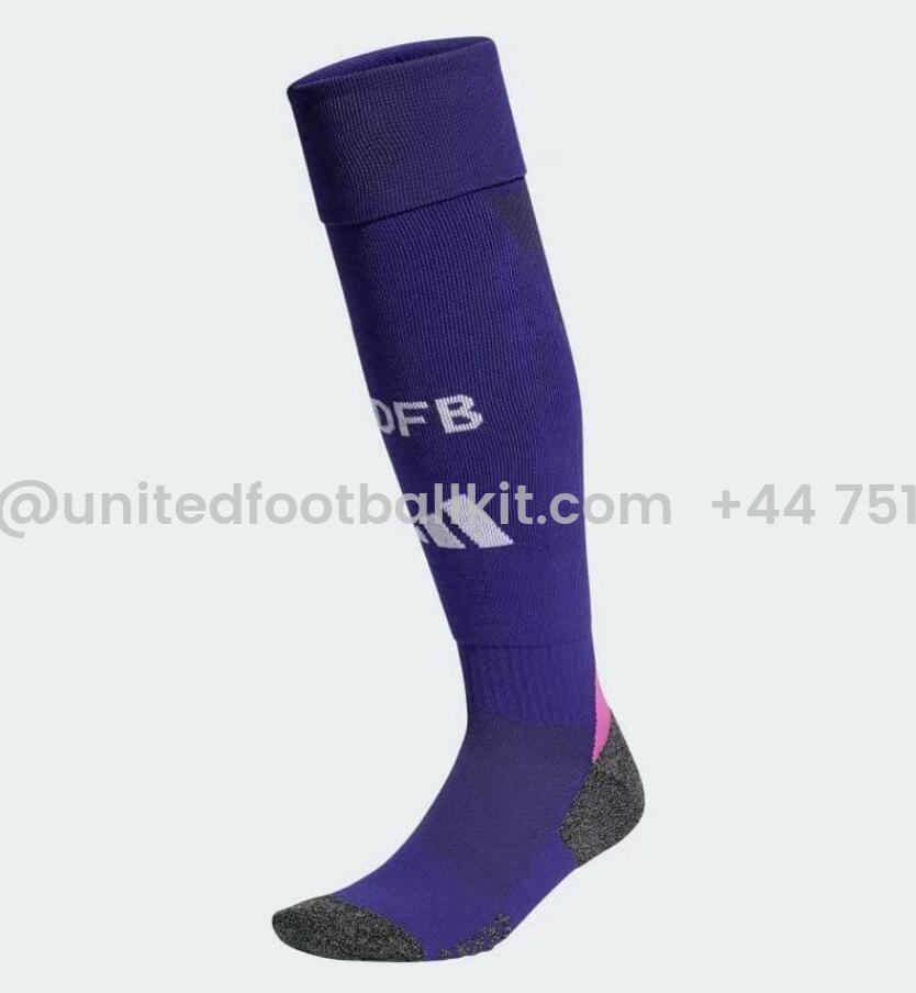Unitedfootballkit.com | Germany 2024 Away Socks - Purple -Customize Name, Number and Patch | Worldwide Shipping