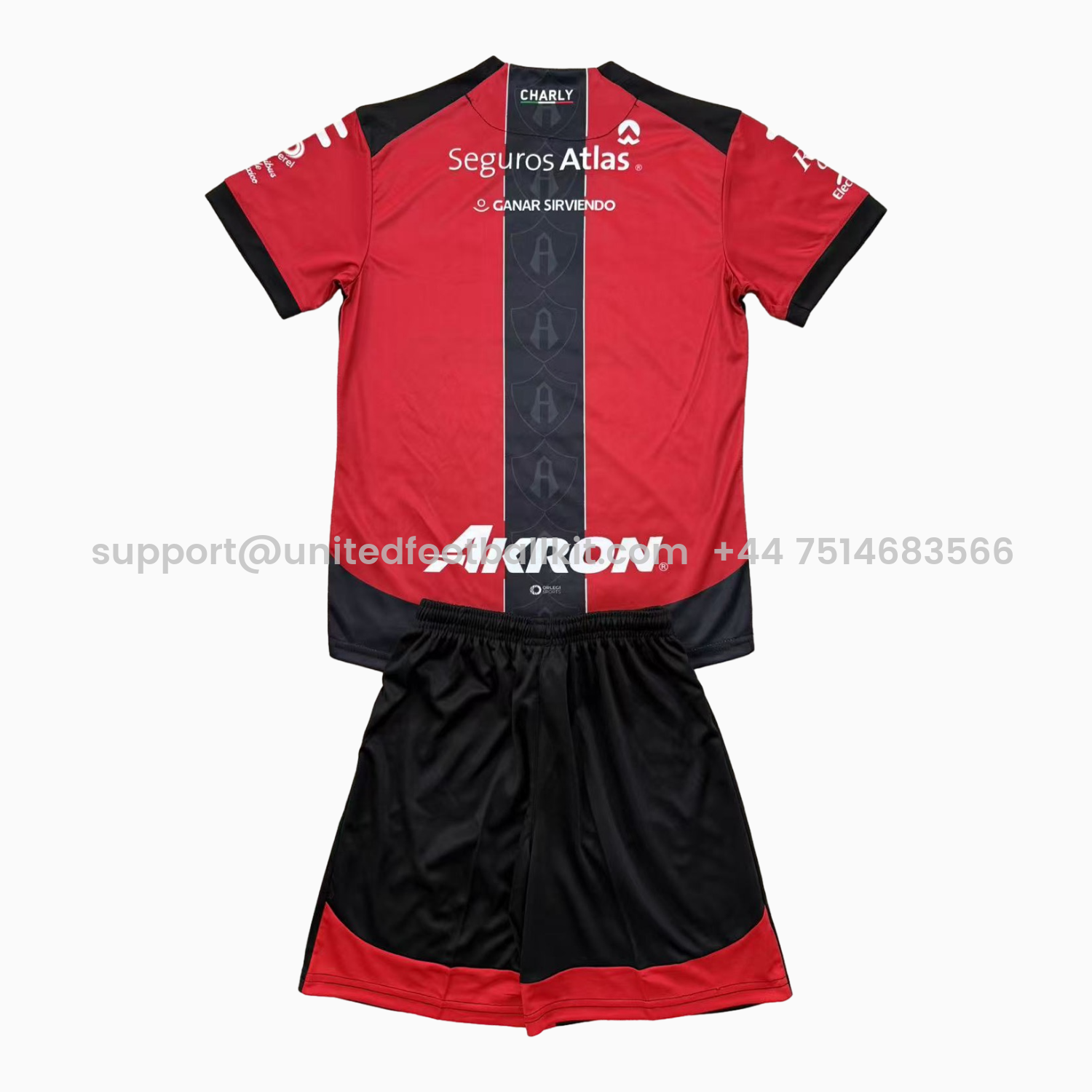 Unitedfootballkit.com | Atlas 25-26 Home Red Kids Kit -Customize Name, Number and Patch | Worldwide Shipping