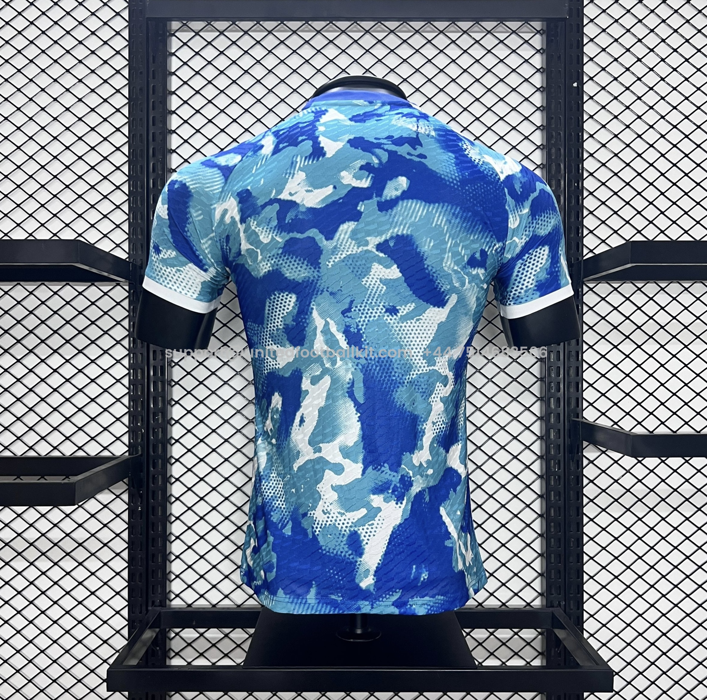 Unitedfootballkit.com | Real Madrid 24-25 Blue Watercolor Special Edition Jersey - Player Version -Customize Name, Number and Patch | Worldwide Shipping