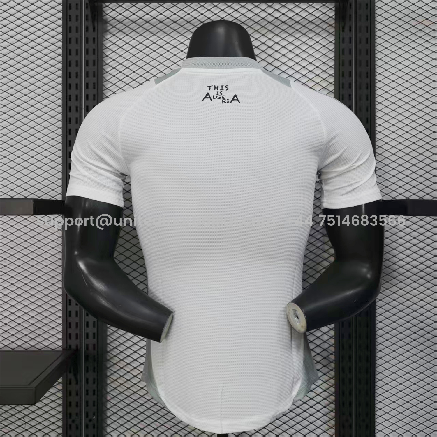 Unitedfootballkit.com | Algeria 25-26 Grey Plant White Special Jersey - Player Version -Customize Name, Number and Patch | Worldwide Shipping