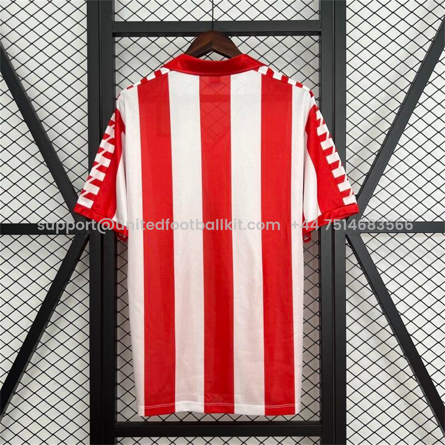 Unitedfootballkit.com | Retro Atletico Madrid 1982-83 Home Jersey -Customize Name, Number and Patch | Worldwide Shipping