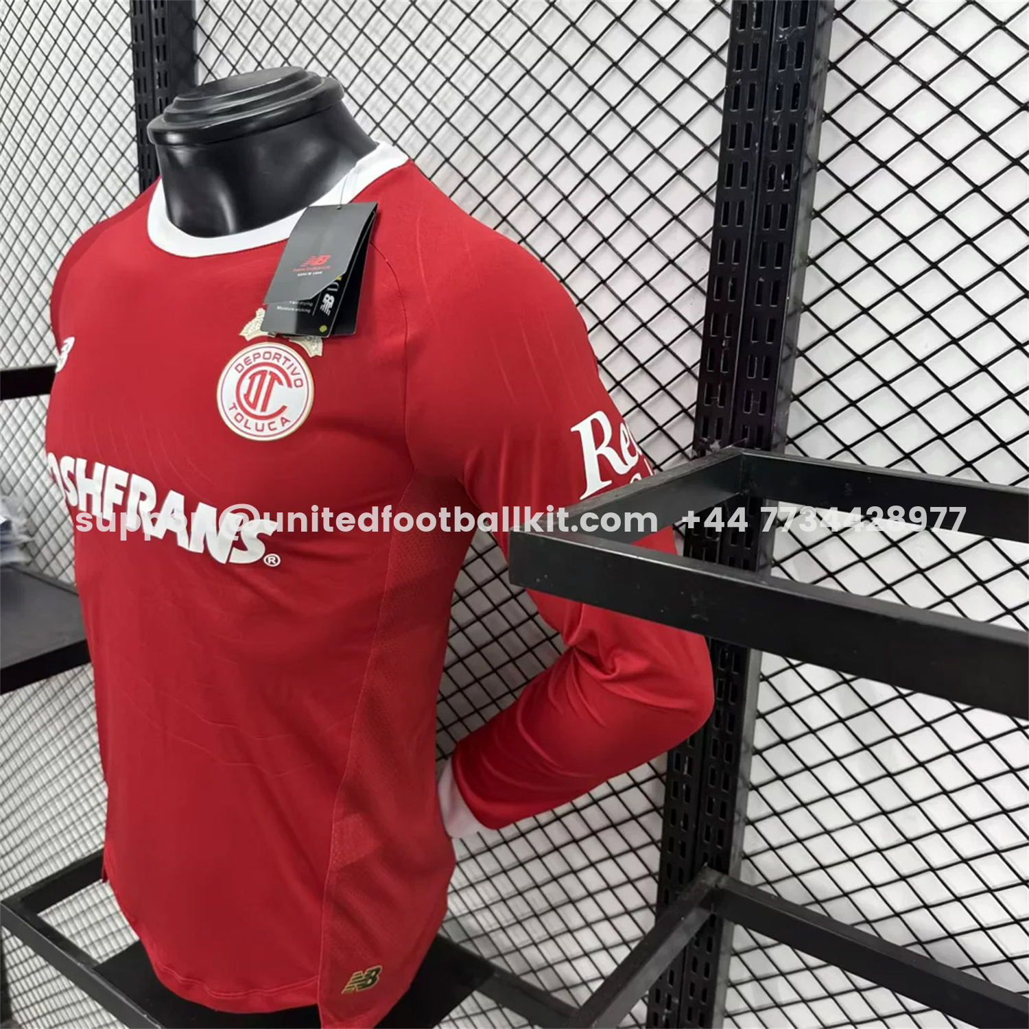 Unitedfootballkit.com | Toluca 25-26 Red Special Long Sleeves Jersey - Player Version -Customize Name, Number and Patch | Worldwide Shipping