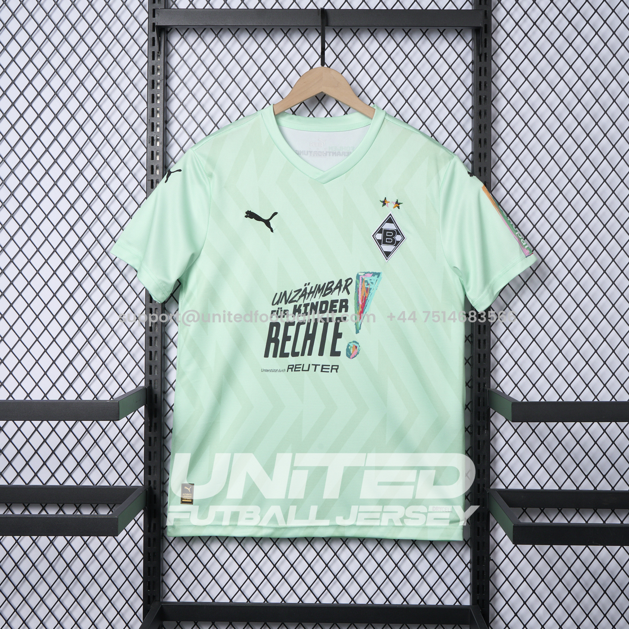 Unitedfootballkit.com | Borussia Mönchengladbach 24-25 World Children's Day Special Jersey - Fans Version -Customize Name, Number and Patch | Worldwide Shipping