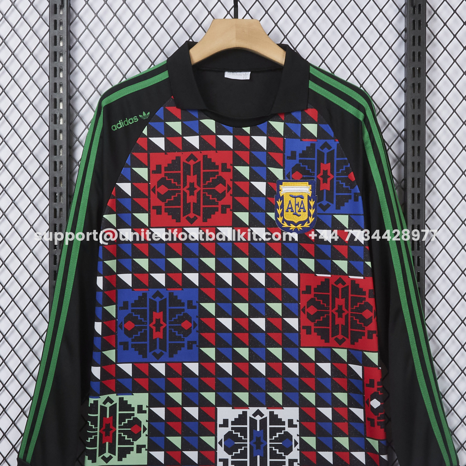 Unitedfootballkit.com | Retro Argentina 1990 Goalkeeper Long Sleeves Jersey - Fans Version -Customize Name, Number and Patch | Worldwide Shipping