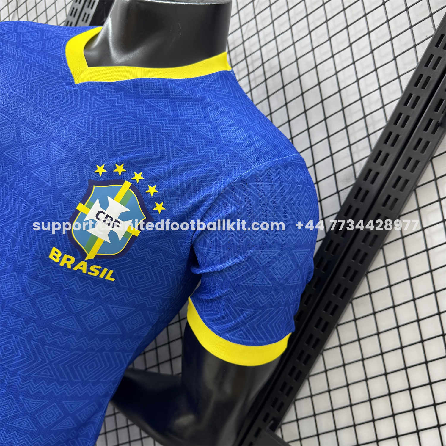 Unitedfootballkit.com | Brazil 2026 Diamond Texture Blue Special Jersey - Player Version -Customize Name, Number and Patch | Worldwide Shipping