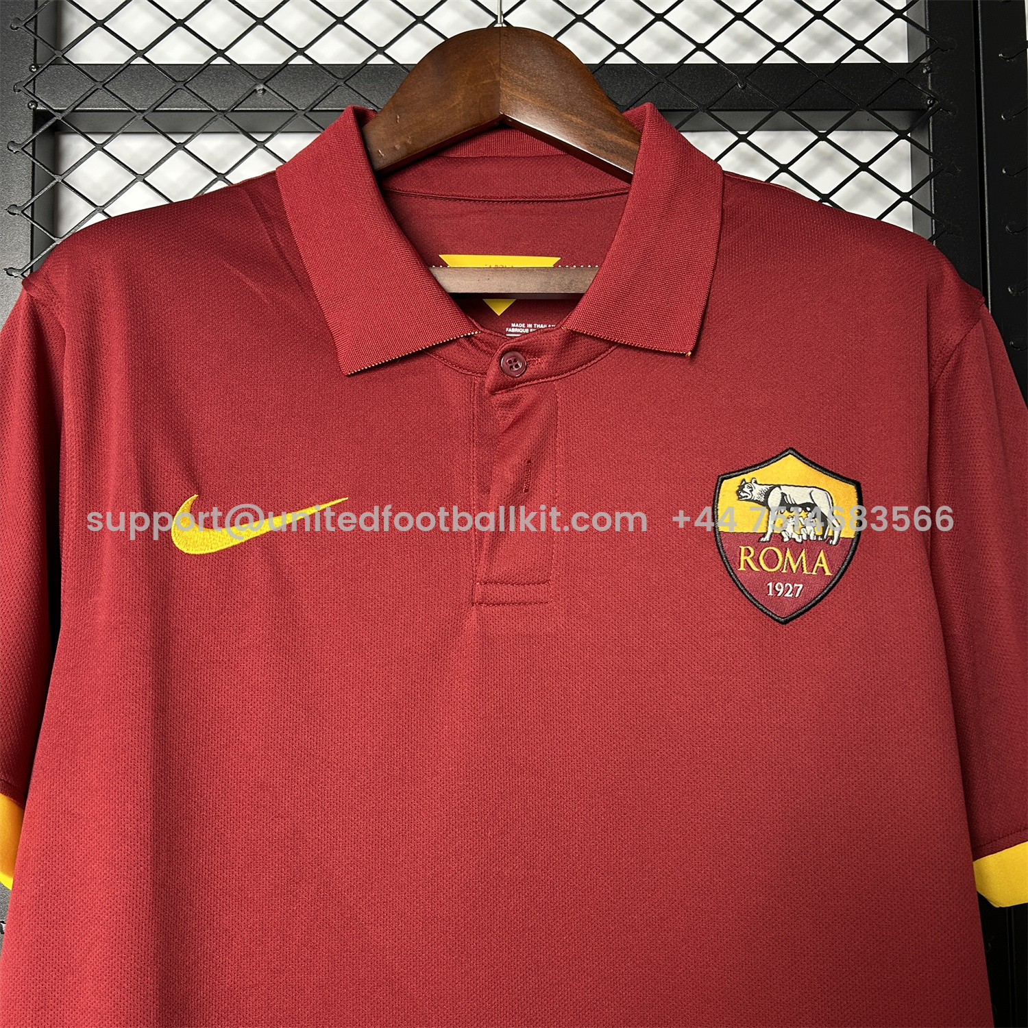 Unitedfootballkit.com | Retro Roma 2014-15 Home Jersey -Customize Name, Number and Patch | Worldwide Shipping