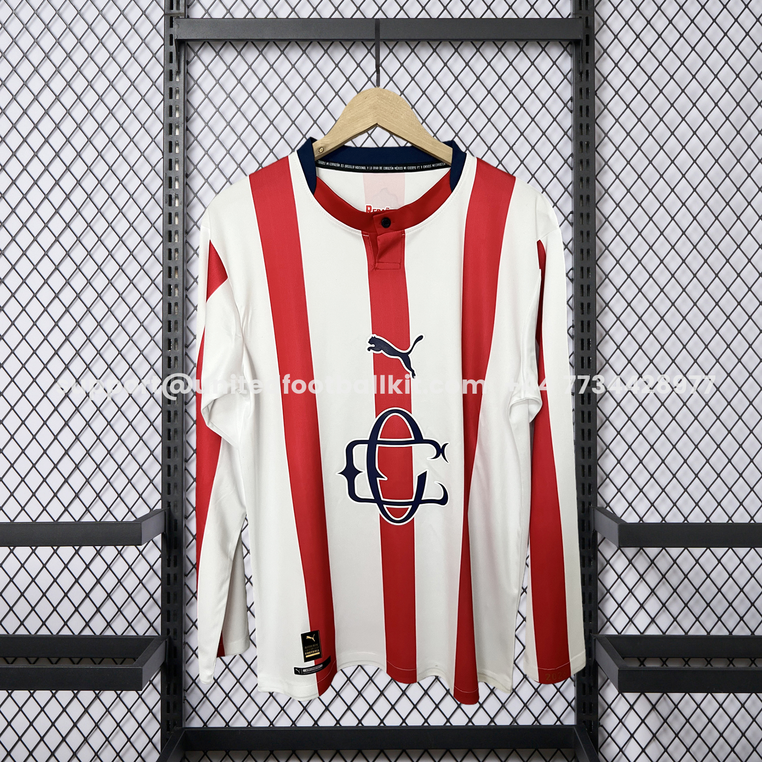 Unitedfootballkit.com | Chivas de Guadalajara 120th Anniversary Long Sleeve Jersey - Fans Version -Customize Name, Number and Patch | Worldwide Shipping