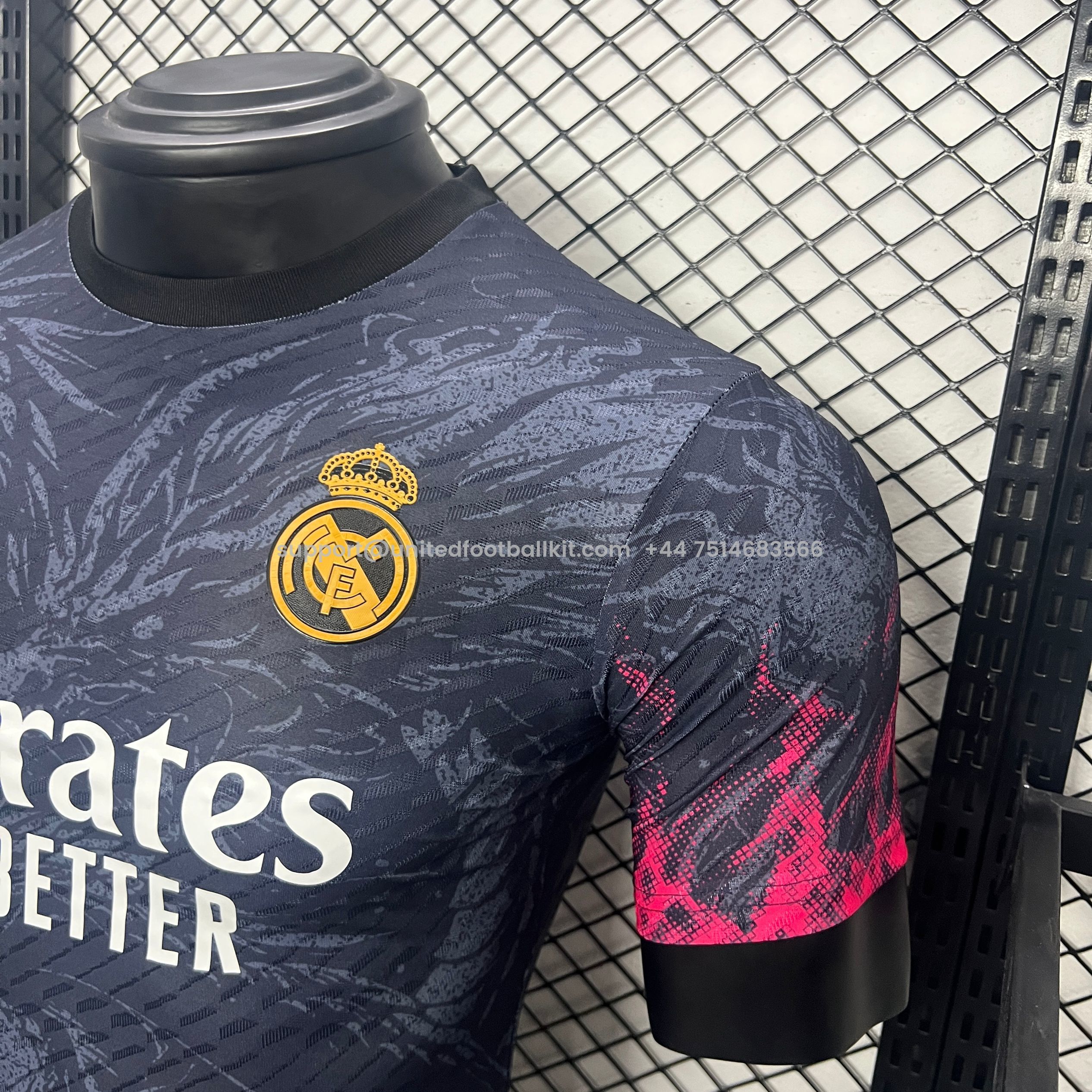 Unitedfootballkit.com | Real Madrid 24-25 Red Dragon Special Edition Black Jersey - Player Version -Customize Name, Number and Patch | Worldwide Shipping