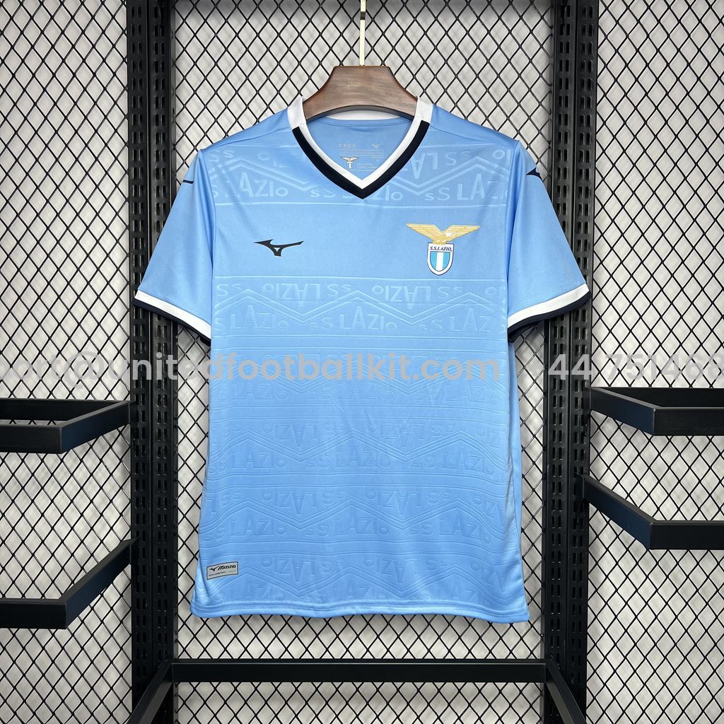 Unitedfootballkit.com | Lazio 24-25 Home Stadium Jersey - Fans Version -Customize Name, Number and Patch | Worldwide Shipping