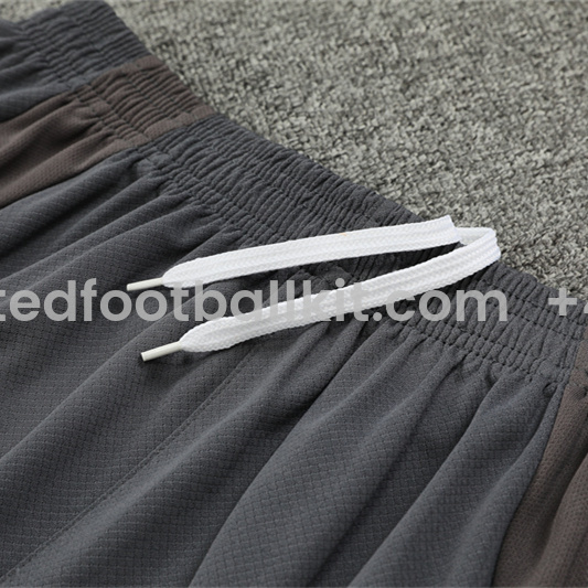 Unitedfootballkit.com | Real Madrid 24-25 Kids Short-Sleeve Training Set - Deep Grey -Customize Name, Number and Patch | Worldwide Shipping