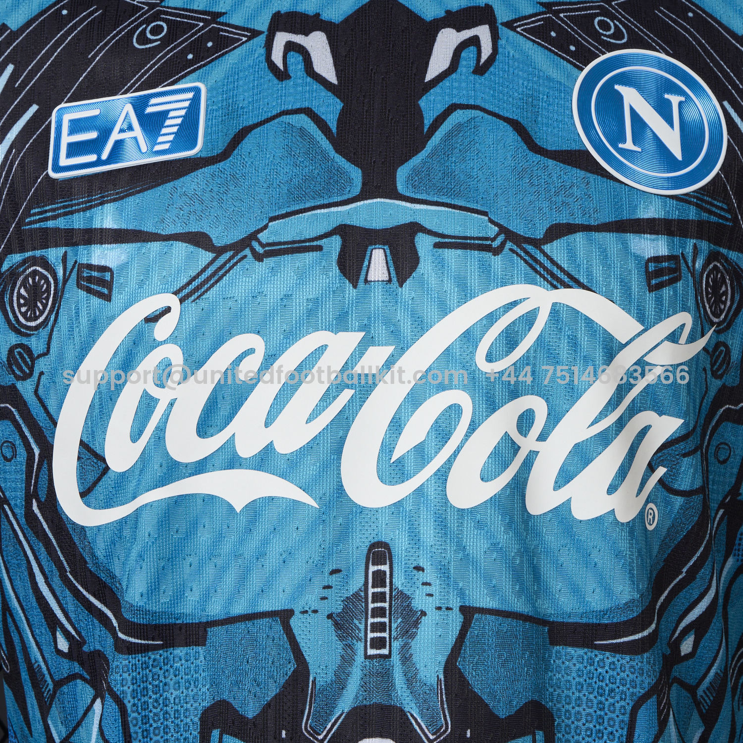 Unitedfootballkit.com | Napoli 25-26 Blue Mecha Training Jersey - Player Version -Customize Name, Number and Patch | Worldwide Shipping