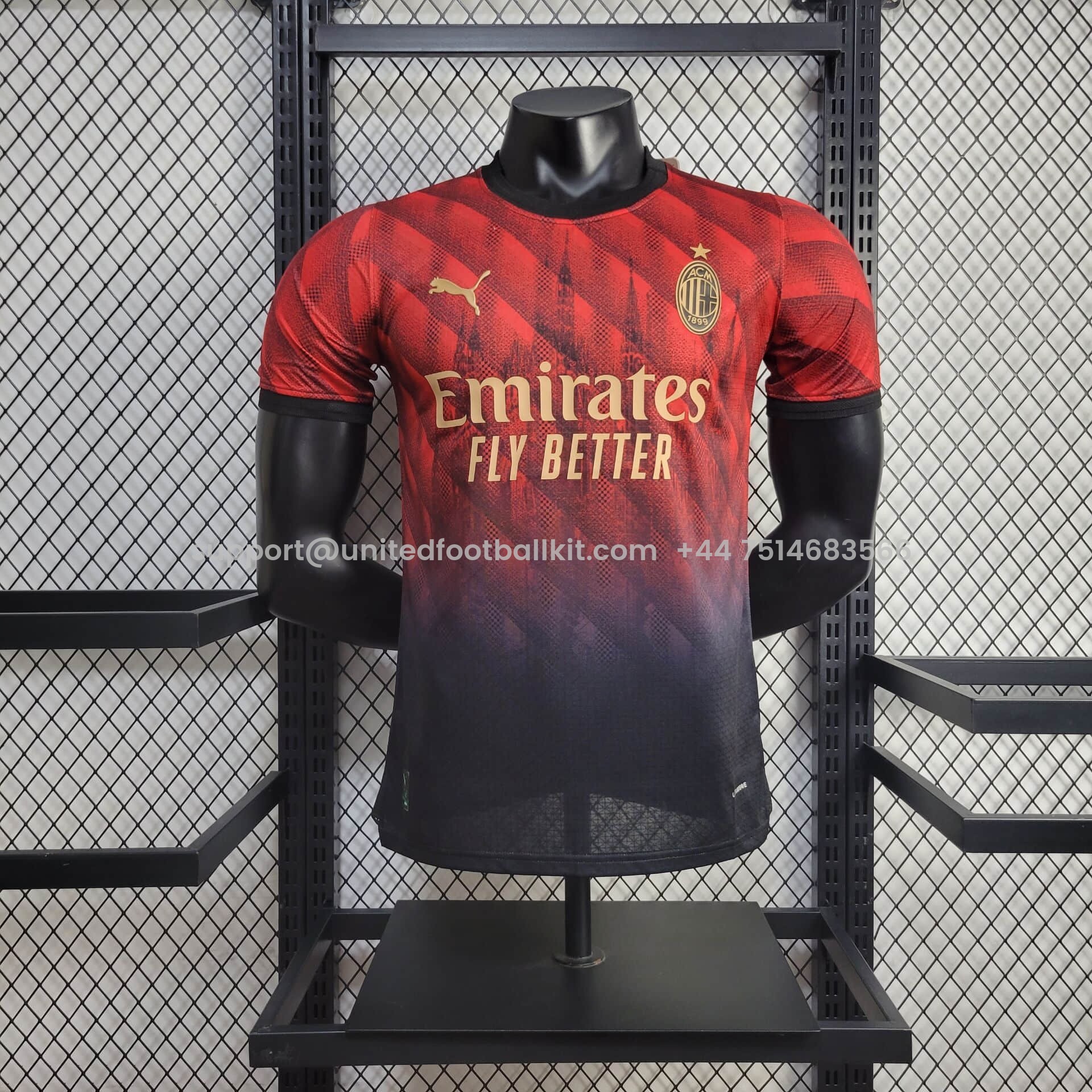 Unitedfootballkit.com | AC Milan 24-25 Cathedral Special Edition Jersey - Player Version -Customize Name, Number and Patch | Worldwide Shipping