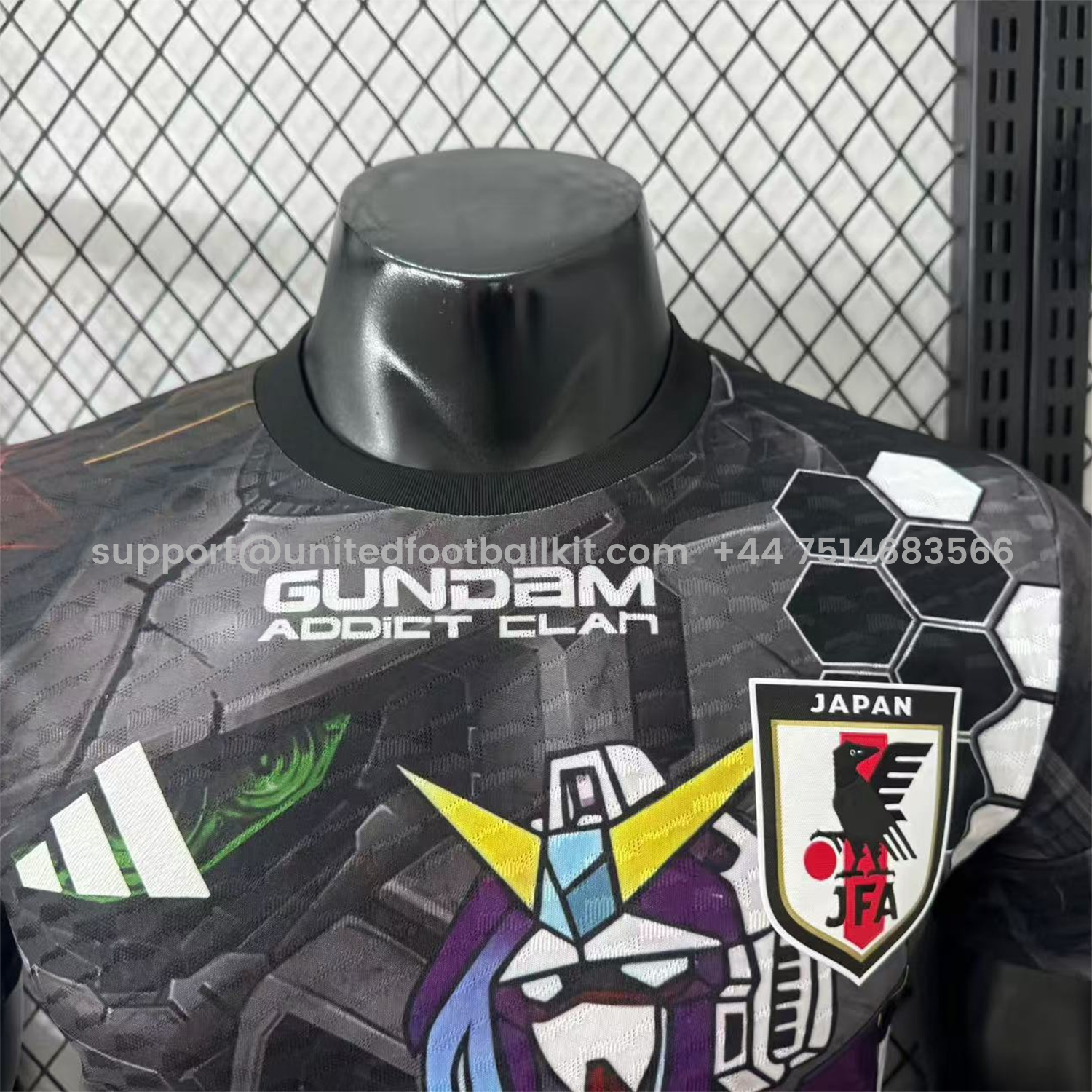 Unitedfootballkit.com | Japan 25-26 Gundam Black Special Edition Jersey - Player Version -Customize Name, Number and Patch | Worldwide Shipping