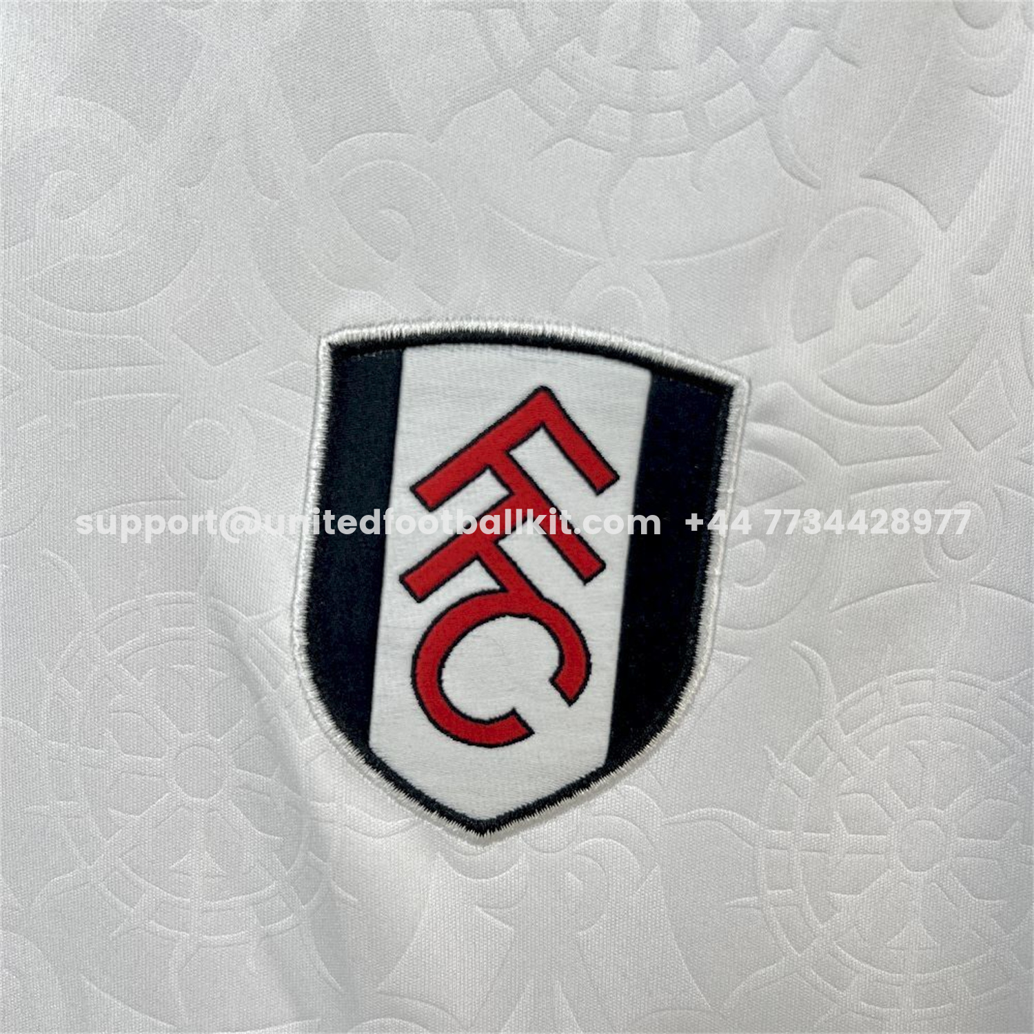 Unitedfootballkit.com | Fulham 25-26 Home White Jersey - Fans Version -Customize Name, Number and Patch | Worldwide Shipping
