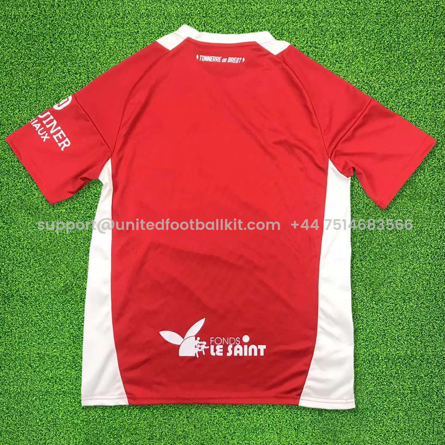 Unitedfootballkit.com | Stade Brestois 24-25 European Home Jersey - Fans Version -Customize Name, Number and Patch | Worldwide Shipping