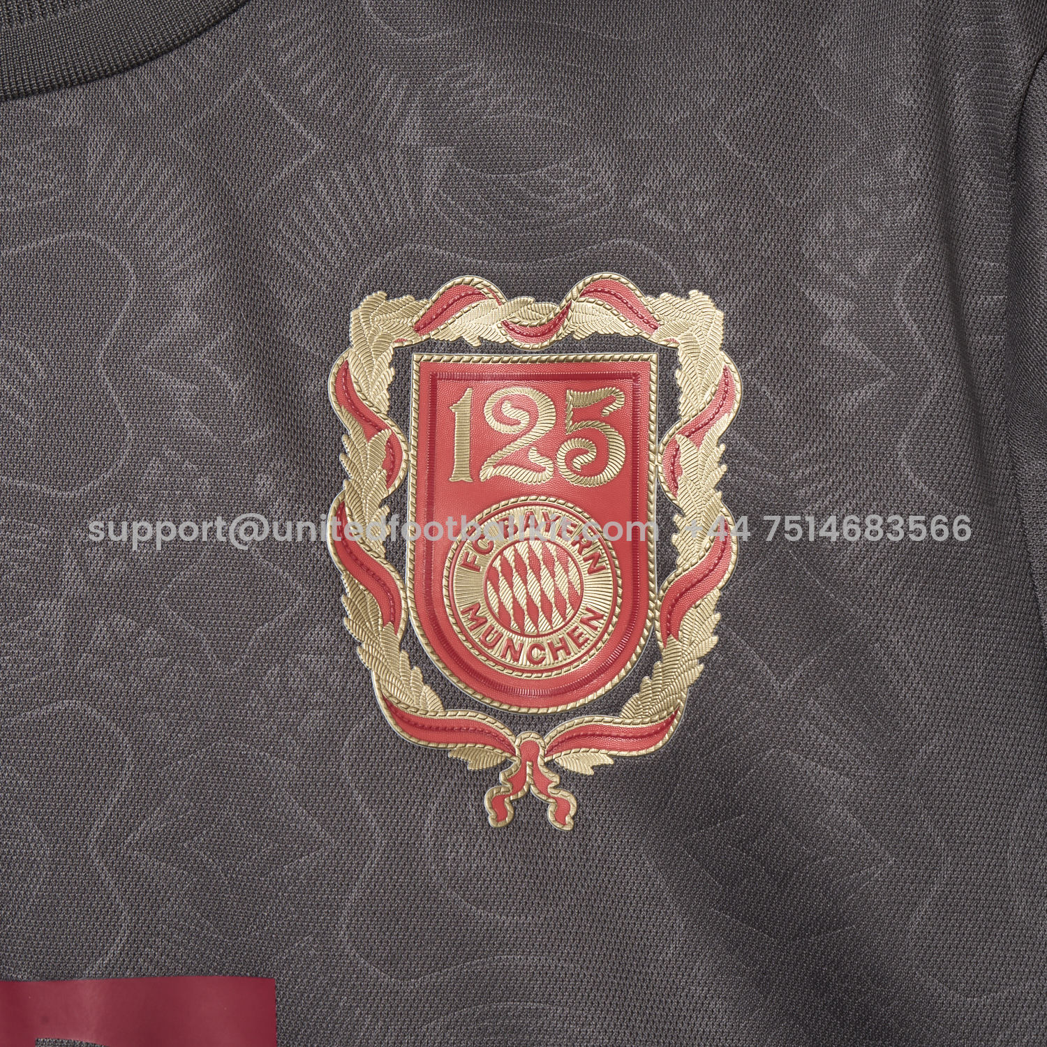 Unitedfootballkit.com | Bayern Munich 2025 Grey 125th Anniversary Jersey - Fans Version -Customize Name, Number and Patch | Worldwide Shipping