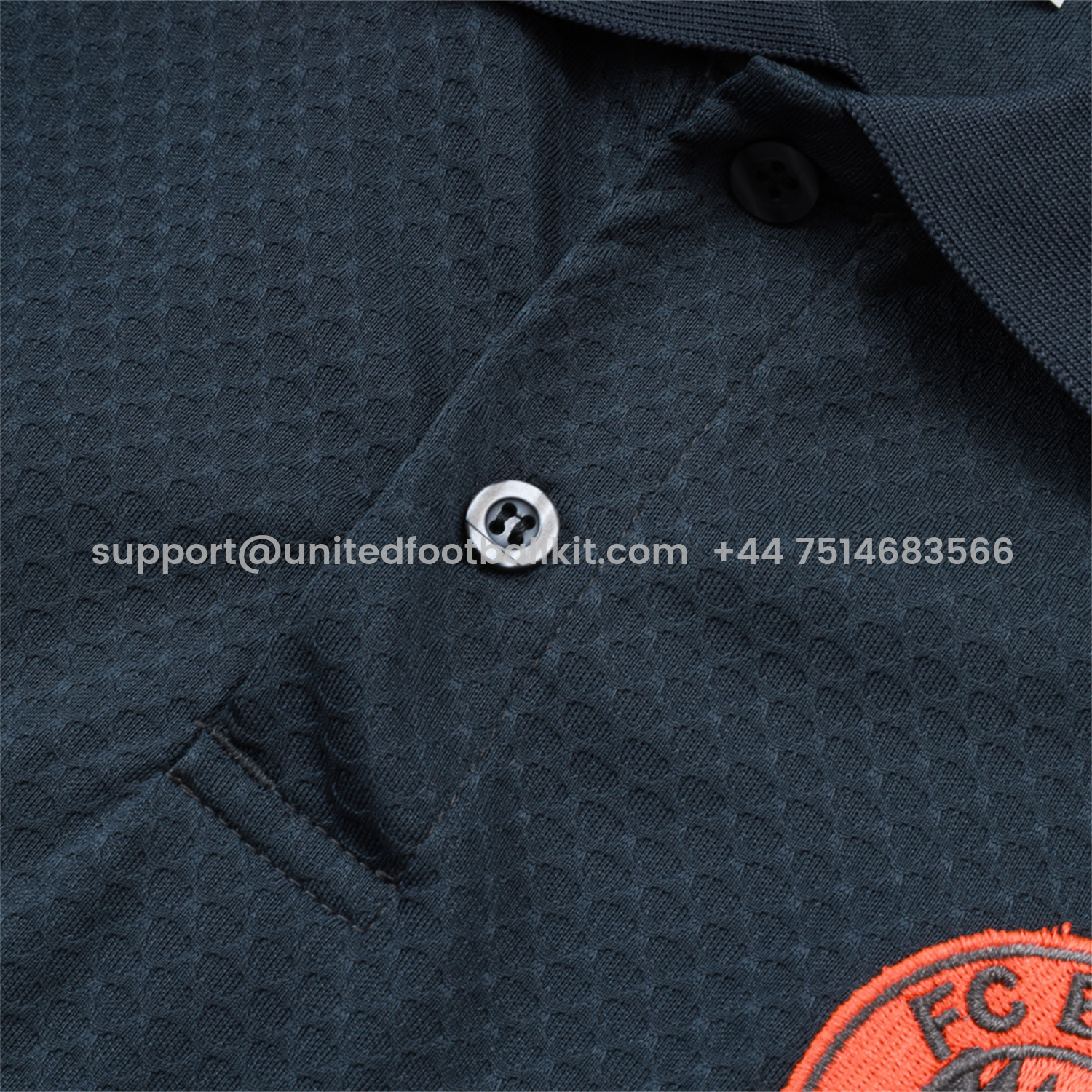 Unitedfootballkit.com | Bayern Munich 25-26 POLO Short-Sleeve Training Set - Deep Grey Top and Pants with Orange Badge -Customize Name, Number and Patch | Worldwide Shipping