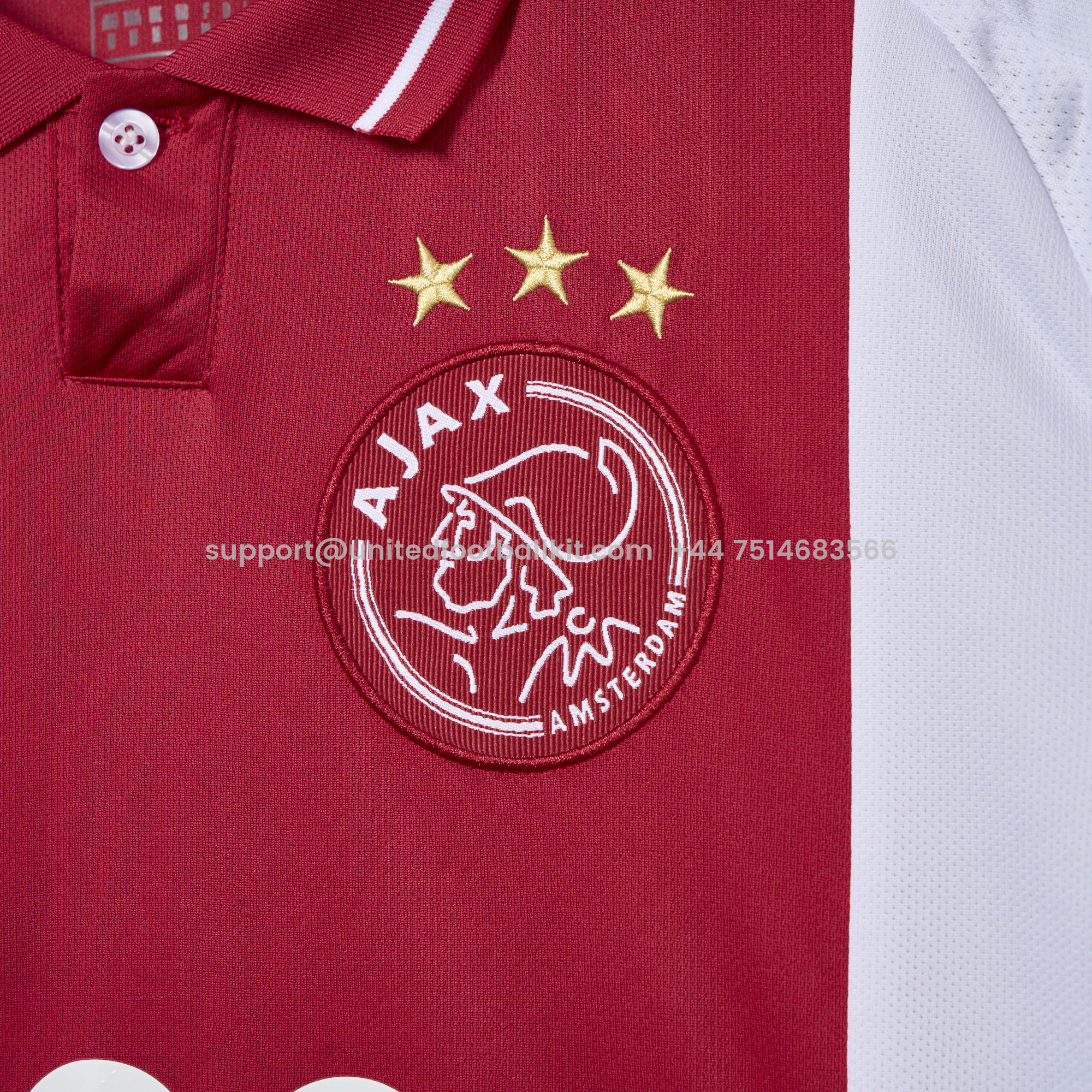 Unitedfootballkit.com | Ajax 24-25 Home Stadium Jersey - Fans Version -Customize Name, Number and Patch | Worldwide Shipping