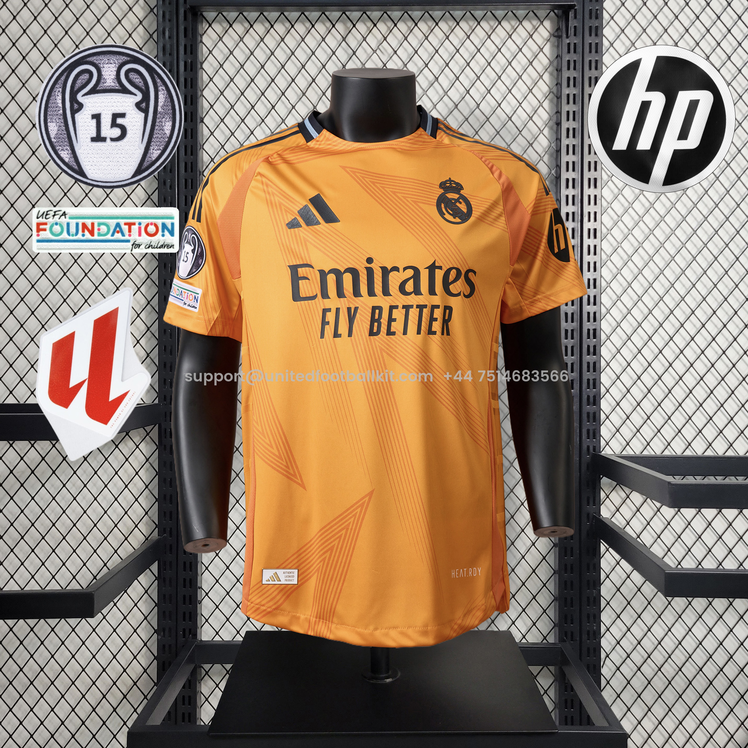 Unitedfootballkit.com | Real Madrid 24-25 Away Jersey - Player Version -Customize Name, Number and Patch | Worldwide Shipping