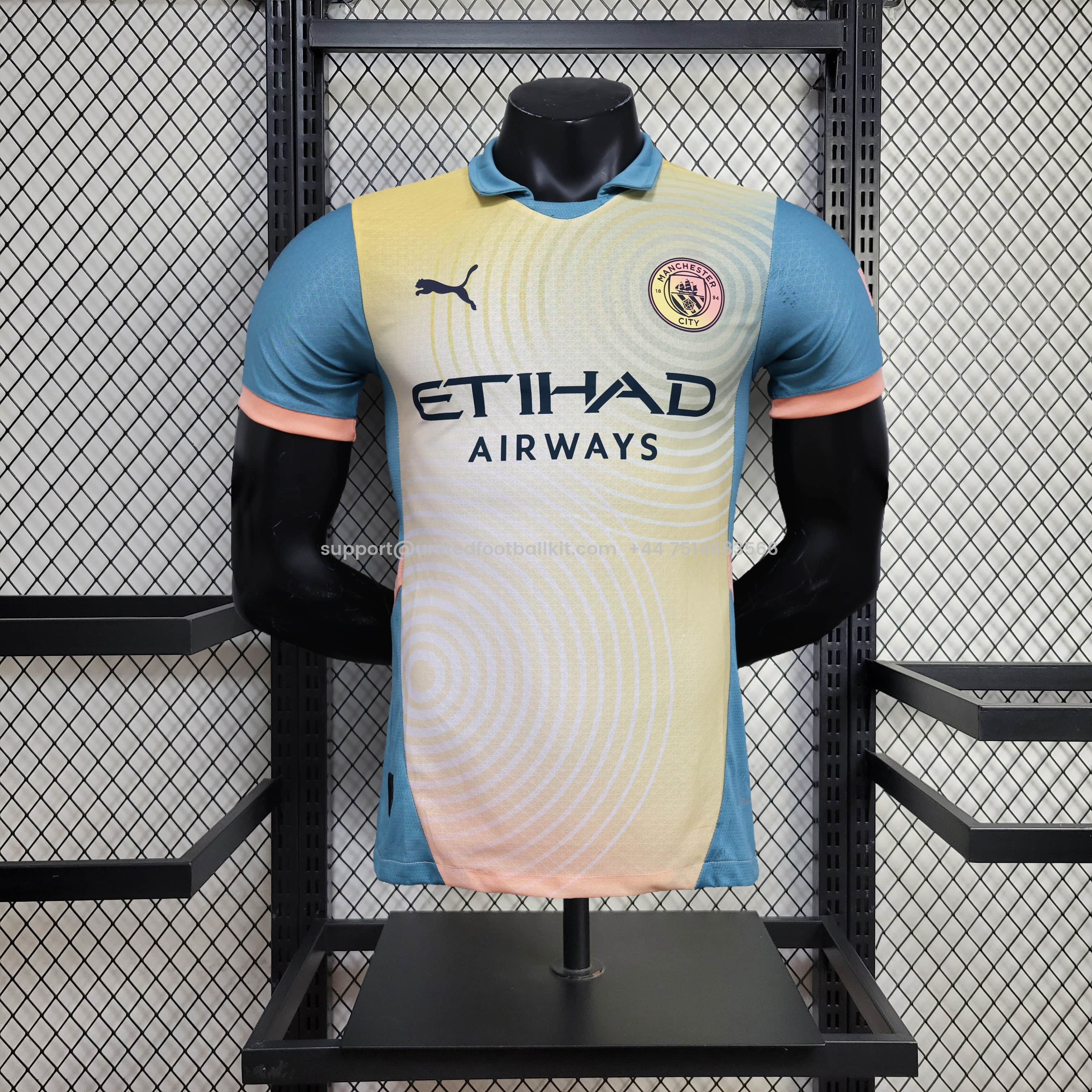 Unitedfootballkit.com | Manchester City 24-25 Fourth Jersey - Player Version -Customize Name, Number and Patch | Worldwide Shipping