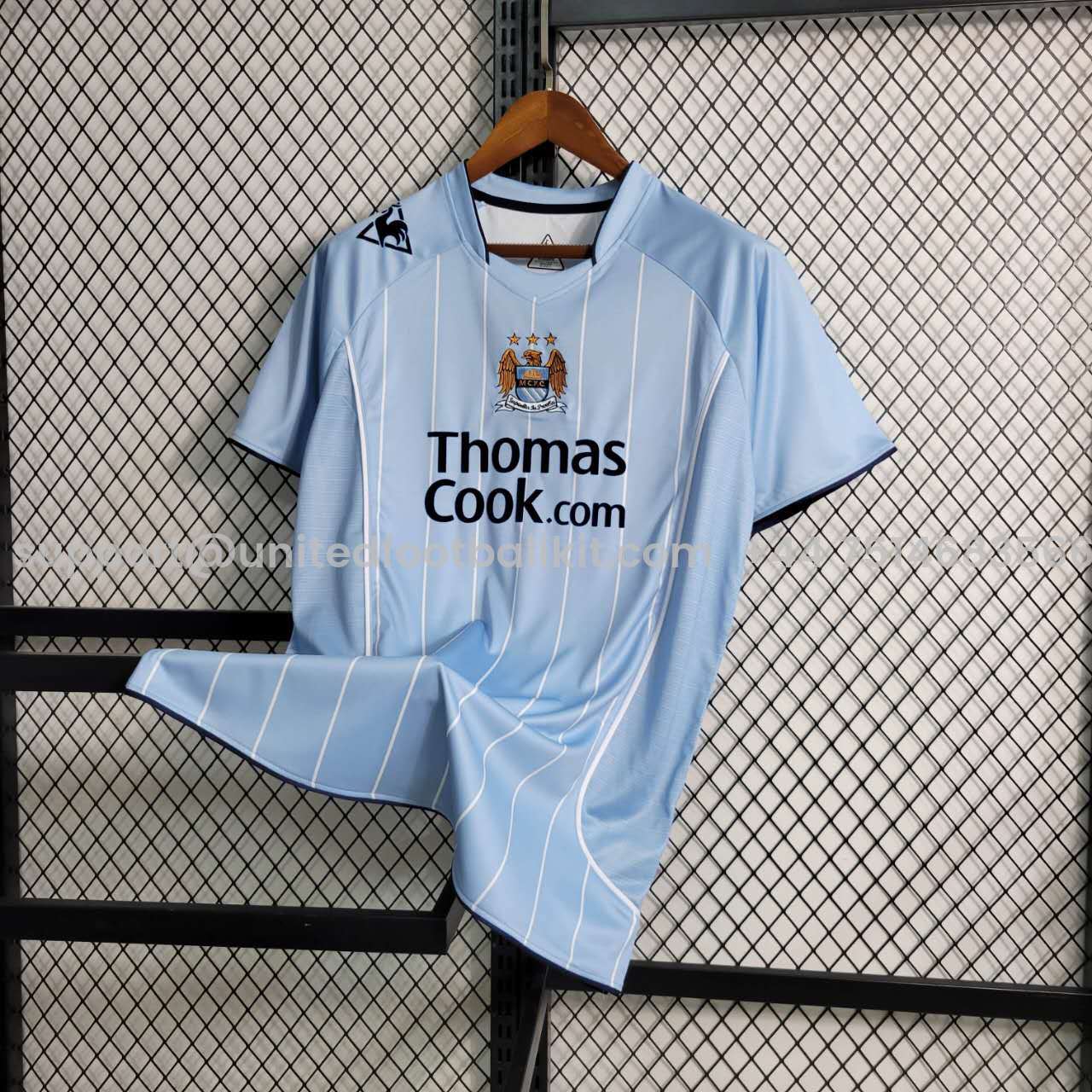 Unitedfootballkit.com | Retro Manchester City 2007-08 Home Stadium Jersey -Customize Name, Number and Patch | Worldwide Shipping