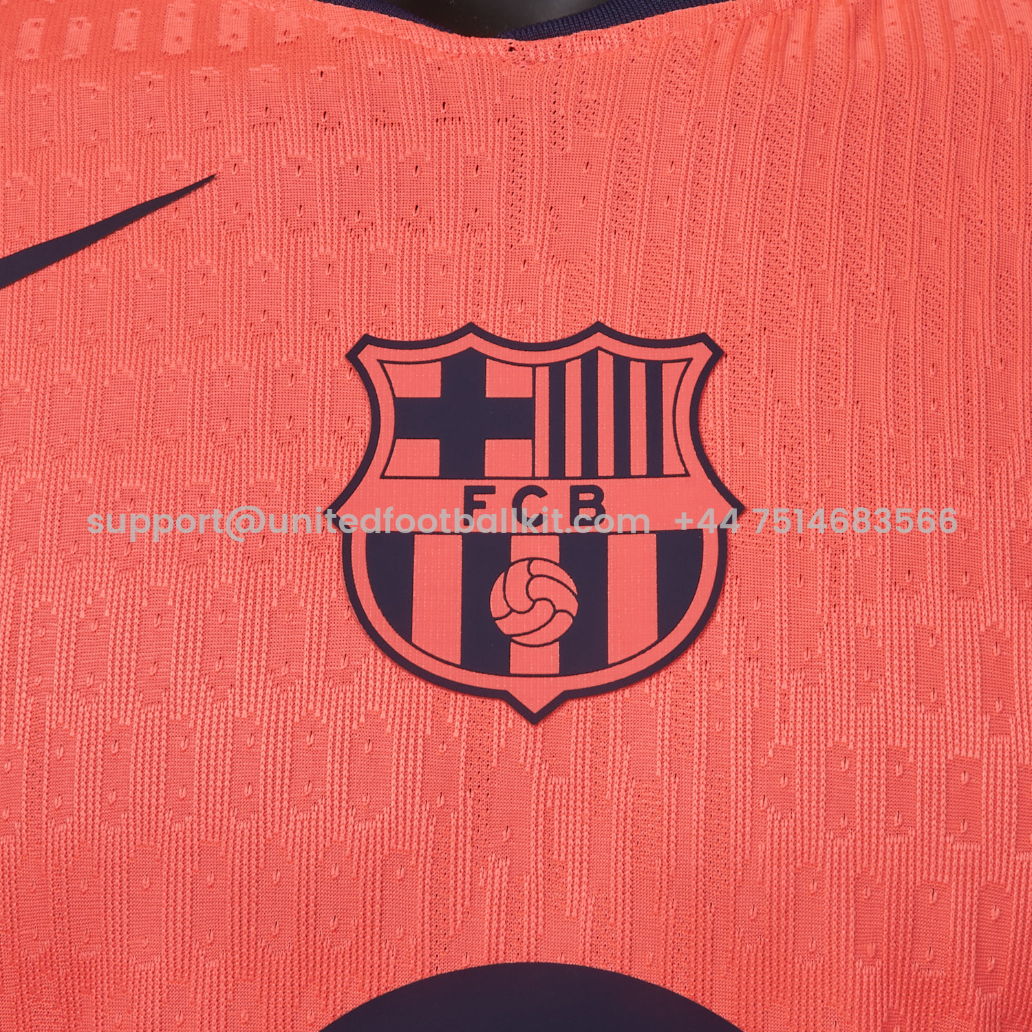 Unitedfootballkit.com | Barcelona 25-26 Third Orange Jersey - Player Version -Customize Name, Number and Patch | Worldwide Shipping