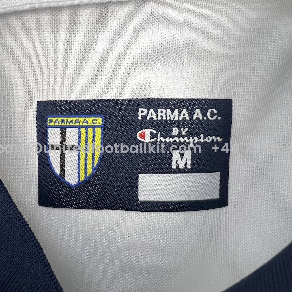 Unitedfootballkit.com | Retro Parma 2002-03 Away Jersey - Fans Version -Customize Name, Number and Patch | Worldwide Shipping