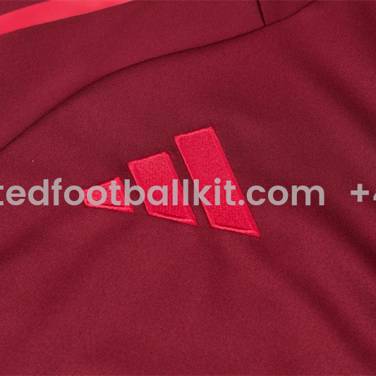 Unitedfootballkit.com | Bayern Munich 24-25 Long Sleeve Training Set - Deep Red -Customize Name, Number and Patch | Worldwide Shipping