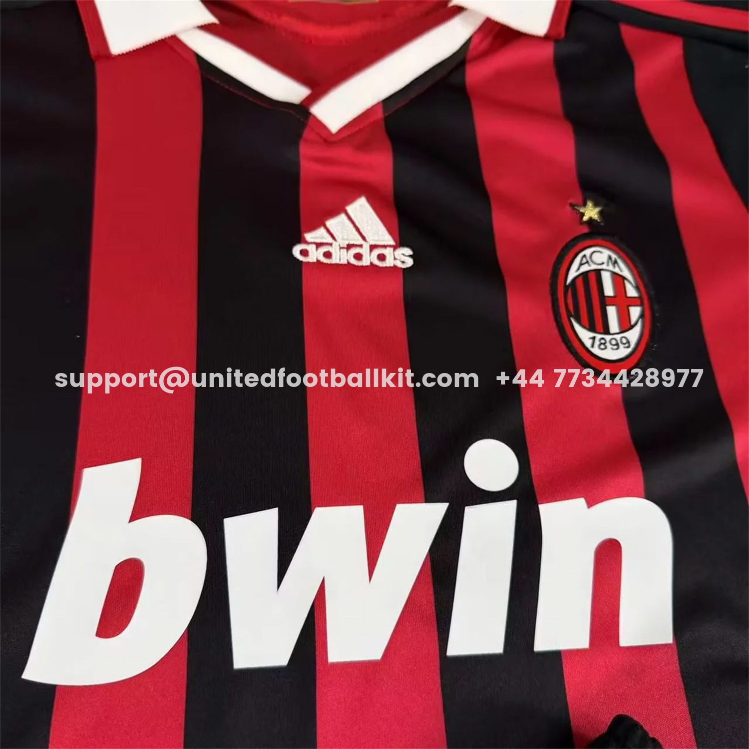 Unitedfootballkit.com | Retro AC Milan 2009-10 Home Red Long Sleeves Kids Kit -Customize Name, Number and Patch | Worldwide Shipping