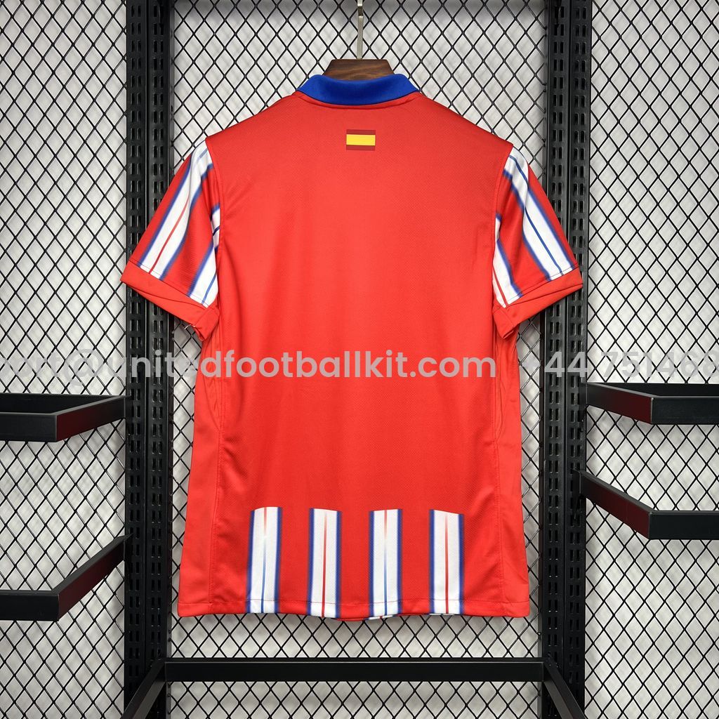 Unitedfootballkit.com | Atletico Madrid 24-25 Home Stadium Jersey - Fans Version -Customize Name, Number and Patch | Worldwide Shipping