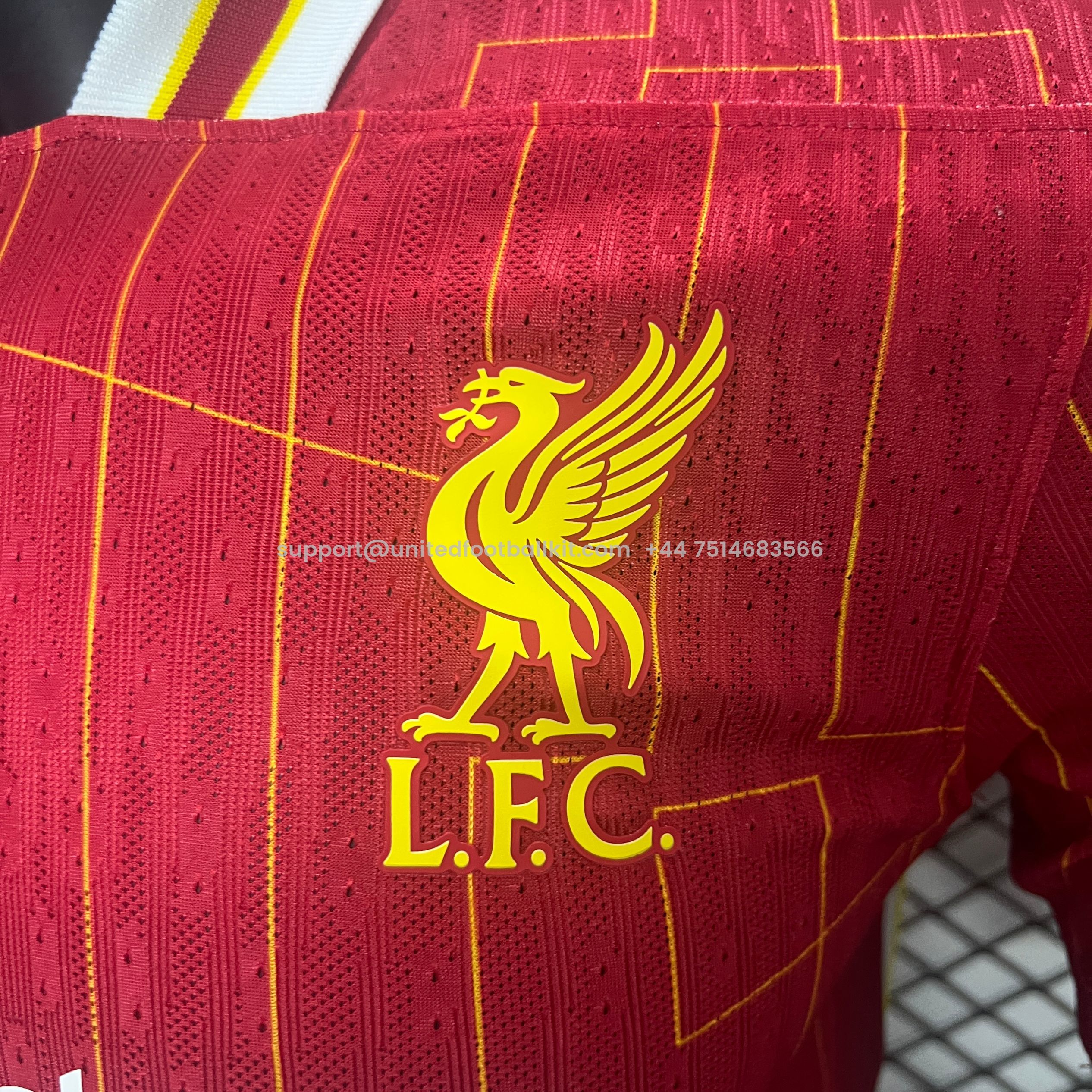 Unitedfootballkit.com | Liver.pool 24-25 Home Stadium Jersey - Player Version -Customize Name, Number and Patch | Worldwide Shipping