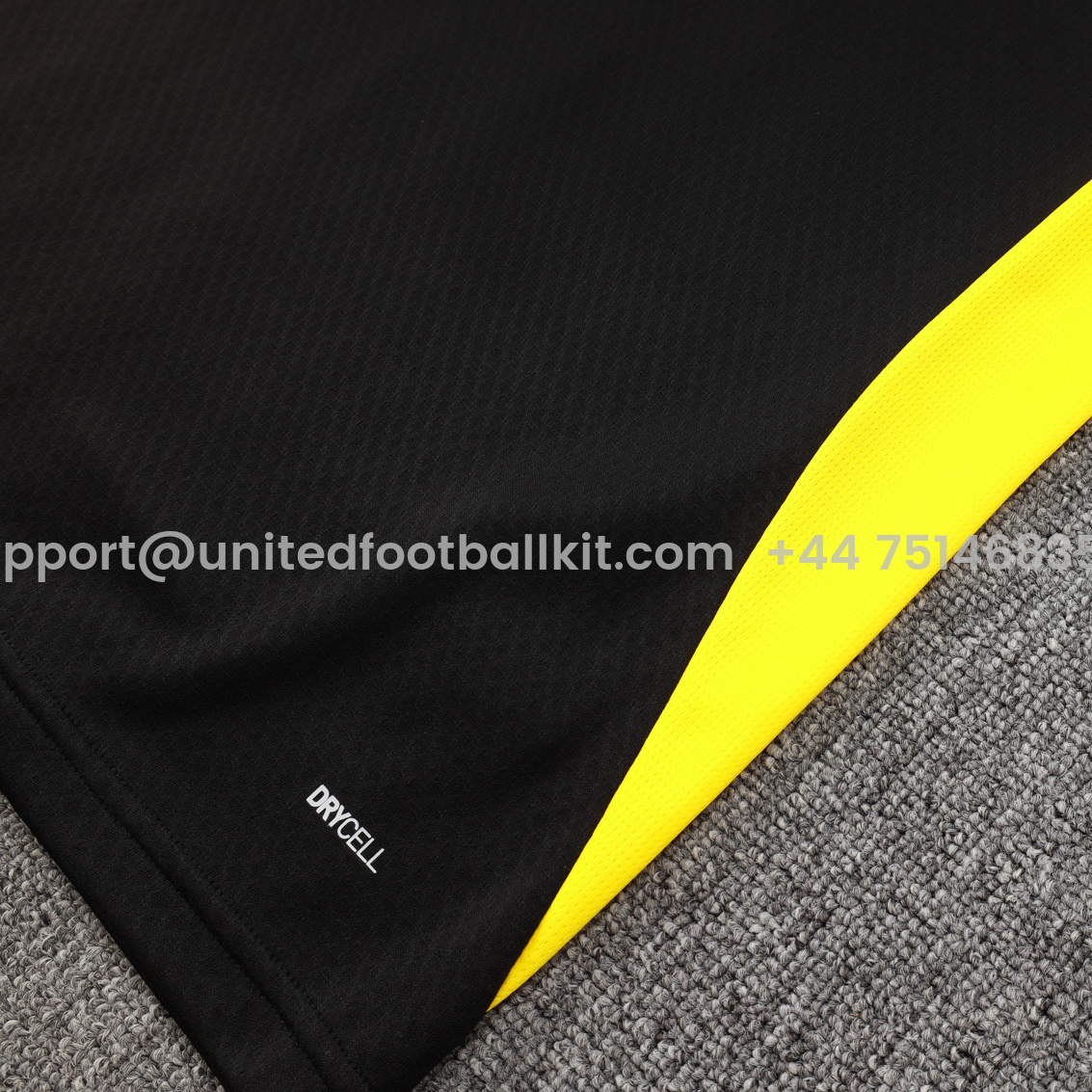 Unitedfootballkit.com | Dortmund 24-25 Long Sleeve Training Set - Player Version - Black -Customize Name, Number and Patch | Worldwide Shipping