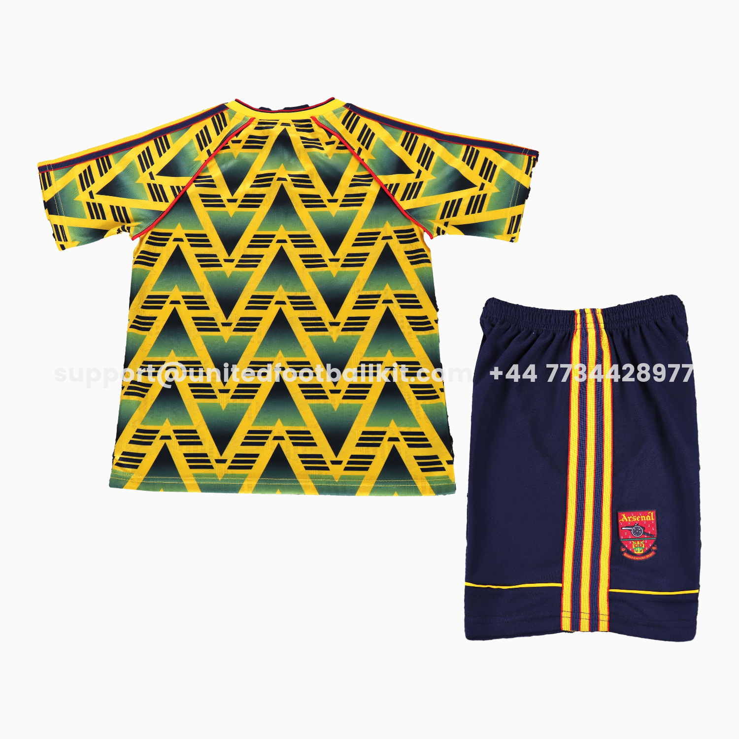Unitedfootballkit.com | Retro Arsenal 1991-93 Away Kids Kit -Customize Name, Number and Patch | Worldwide Shipping