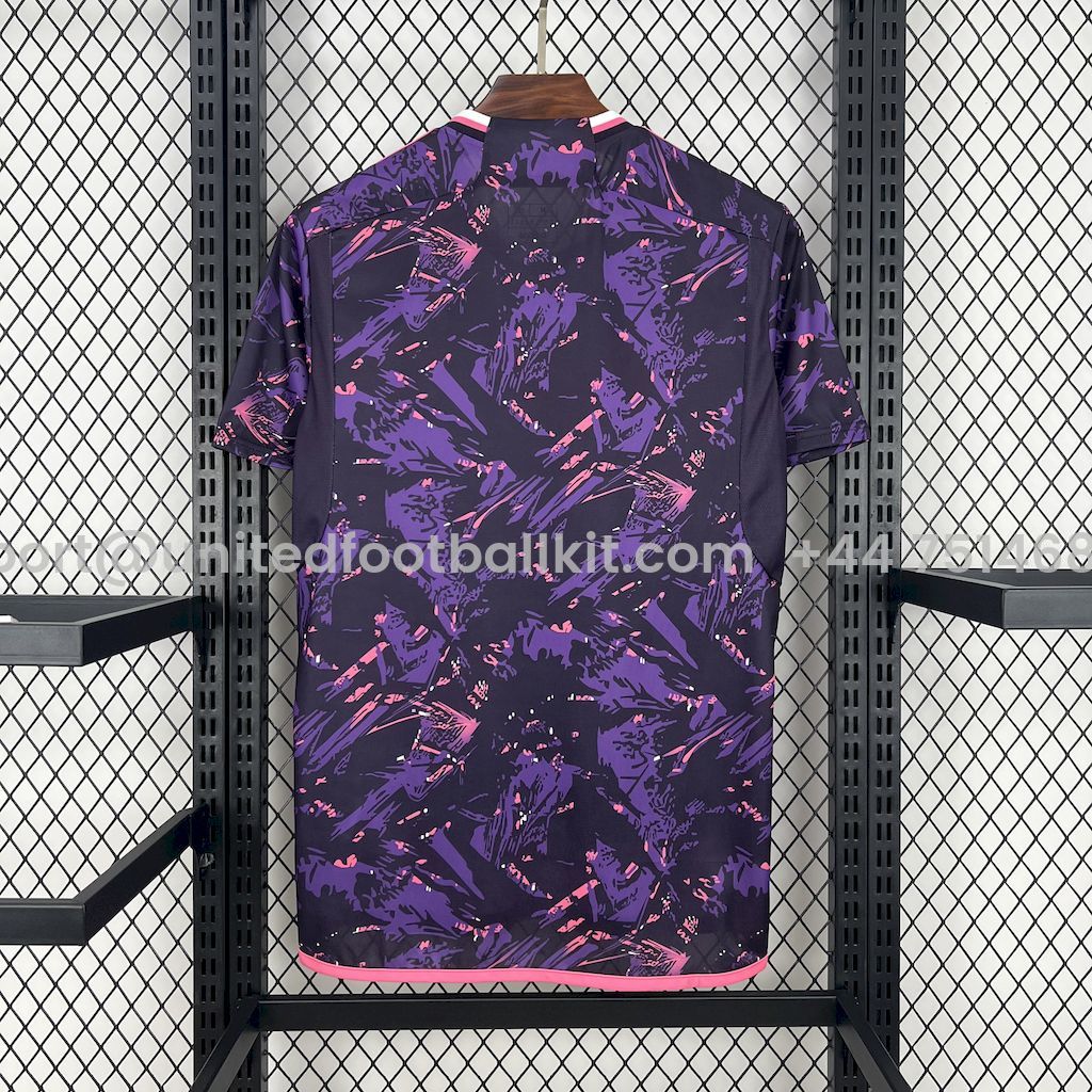 Unitedfootballkit.com | Real Madrid 24-25 Pink & Purple & Black Special Edition Jersey -Customize Name, Number and Patch | Worldwide Shipping
