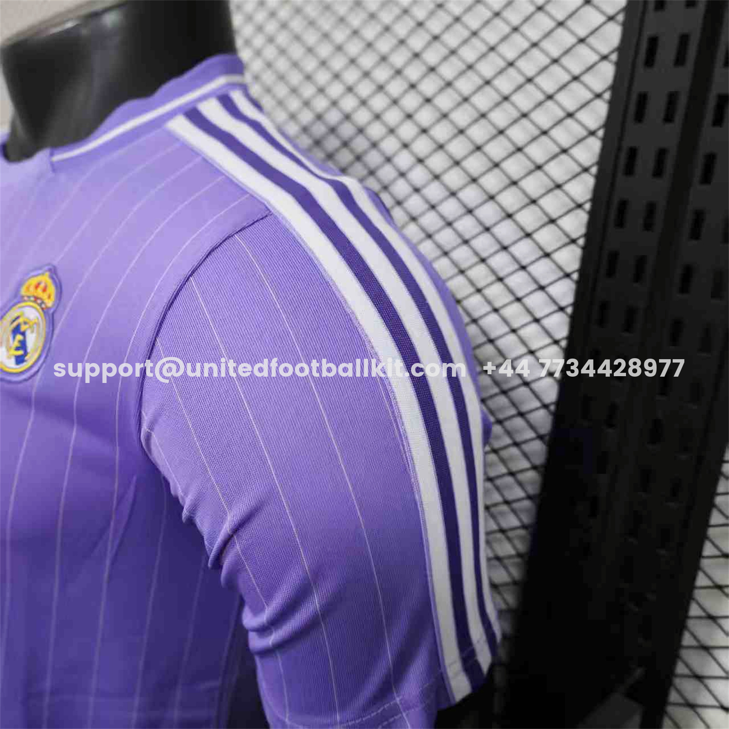 Unitedfootballkit.com | Real Madrid 25-26 Icon Range Trefoil Light Purple Travel Jersey - Player Version -Customize Name, Number and Patch | Worldwide Shipping