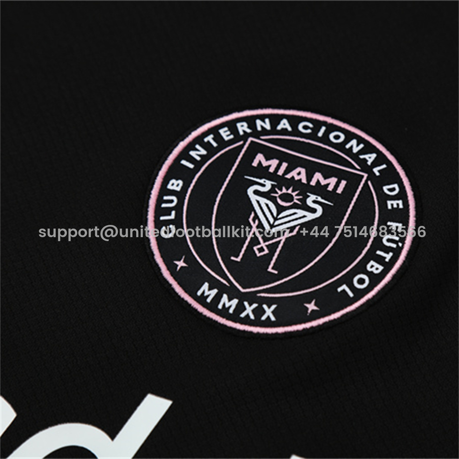 Unitedfootballkit.com | INT M.A.M 25-26 Short-Sleeve Training Set - Black Top and Shorts -Customize Name, Number and Patch | Worldwide Shipping