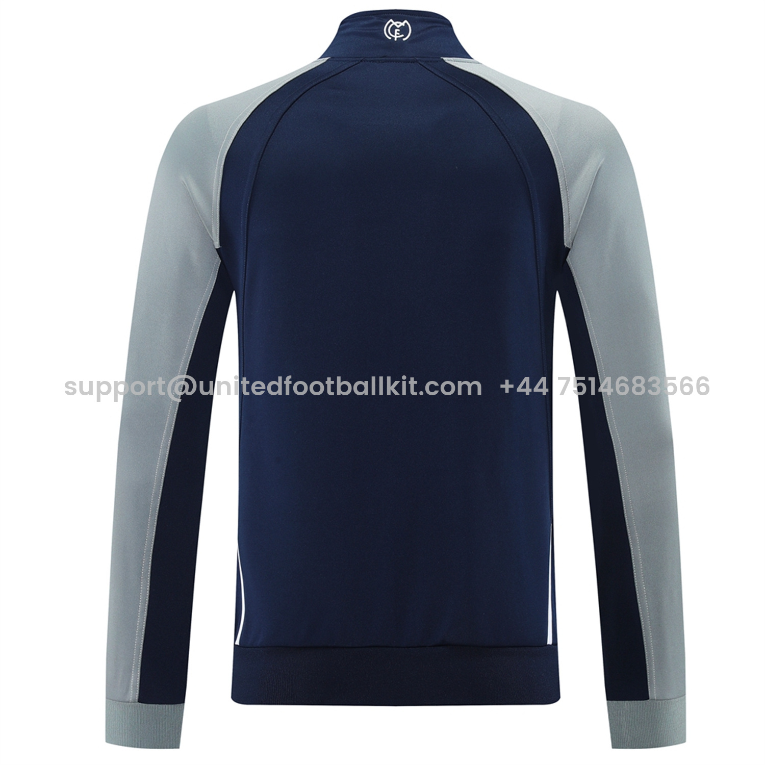 Unitedfootballkit.com | Real Madrid 25-26 Jacket Training Tracksuit - Blue Grey Jackets & Pants -Customize Name, Number and Patch | Worldwide Shipping