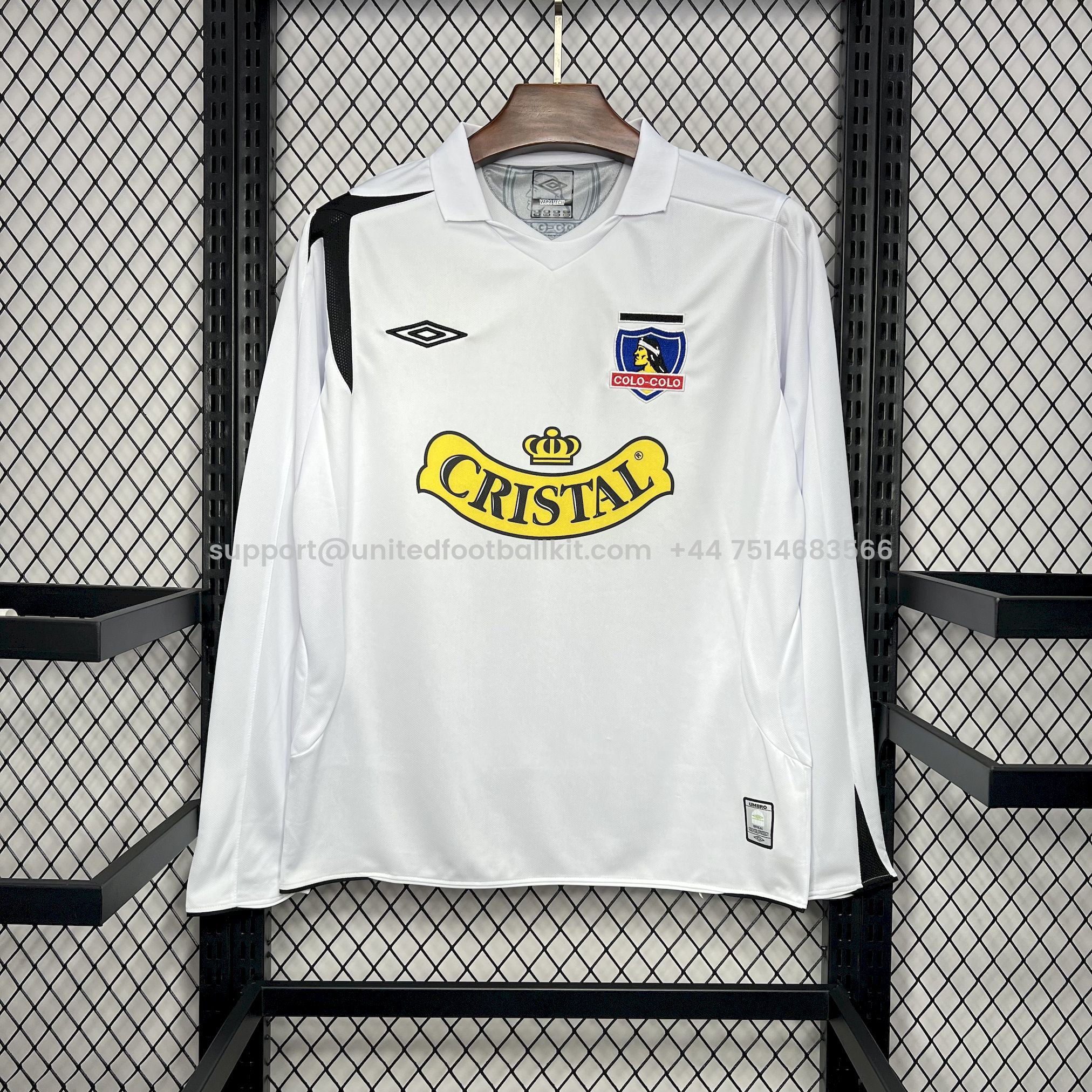 Unitedfootballkit.com | Retro Colo Colo 2006 Home Long Sleeve Jersey -Customize Name, Number and Patch | Worldwide Shipping